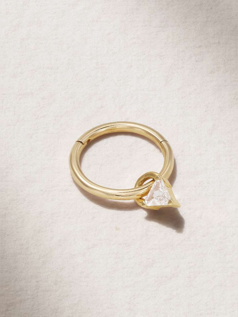 MARIA TASH 18-karat Gold Diamond Hoop Earring