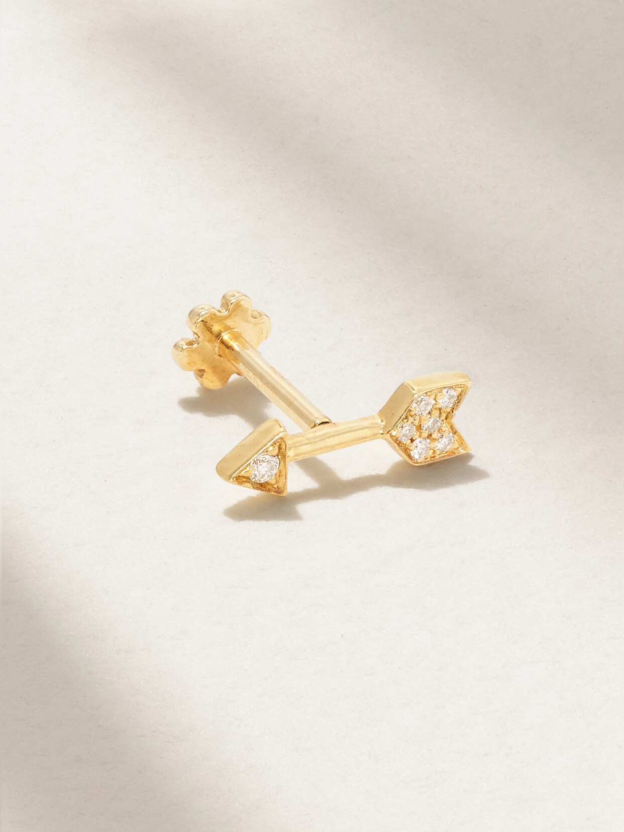 Maria Tash Arrow 18-karat Gold Diamond Earring