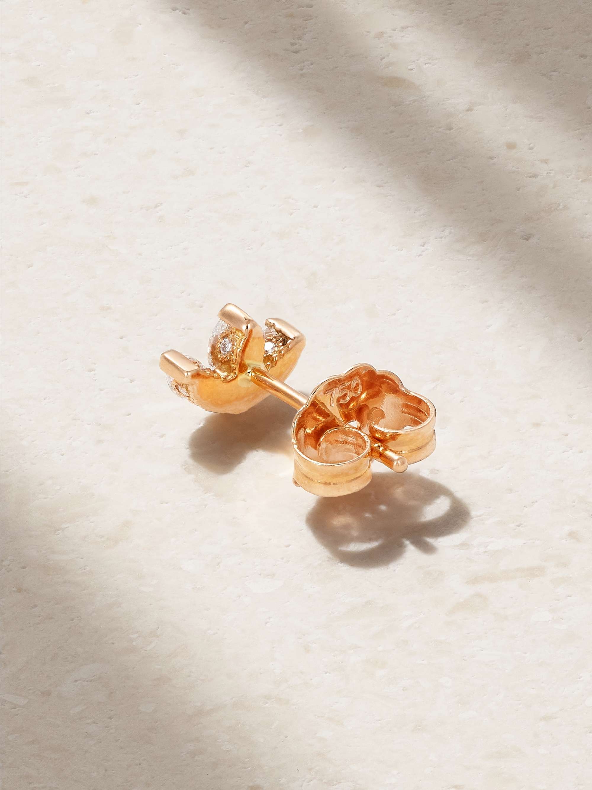 MARIA TASH Lotus 18-karat rose gold diamond earring