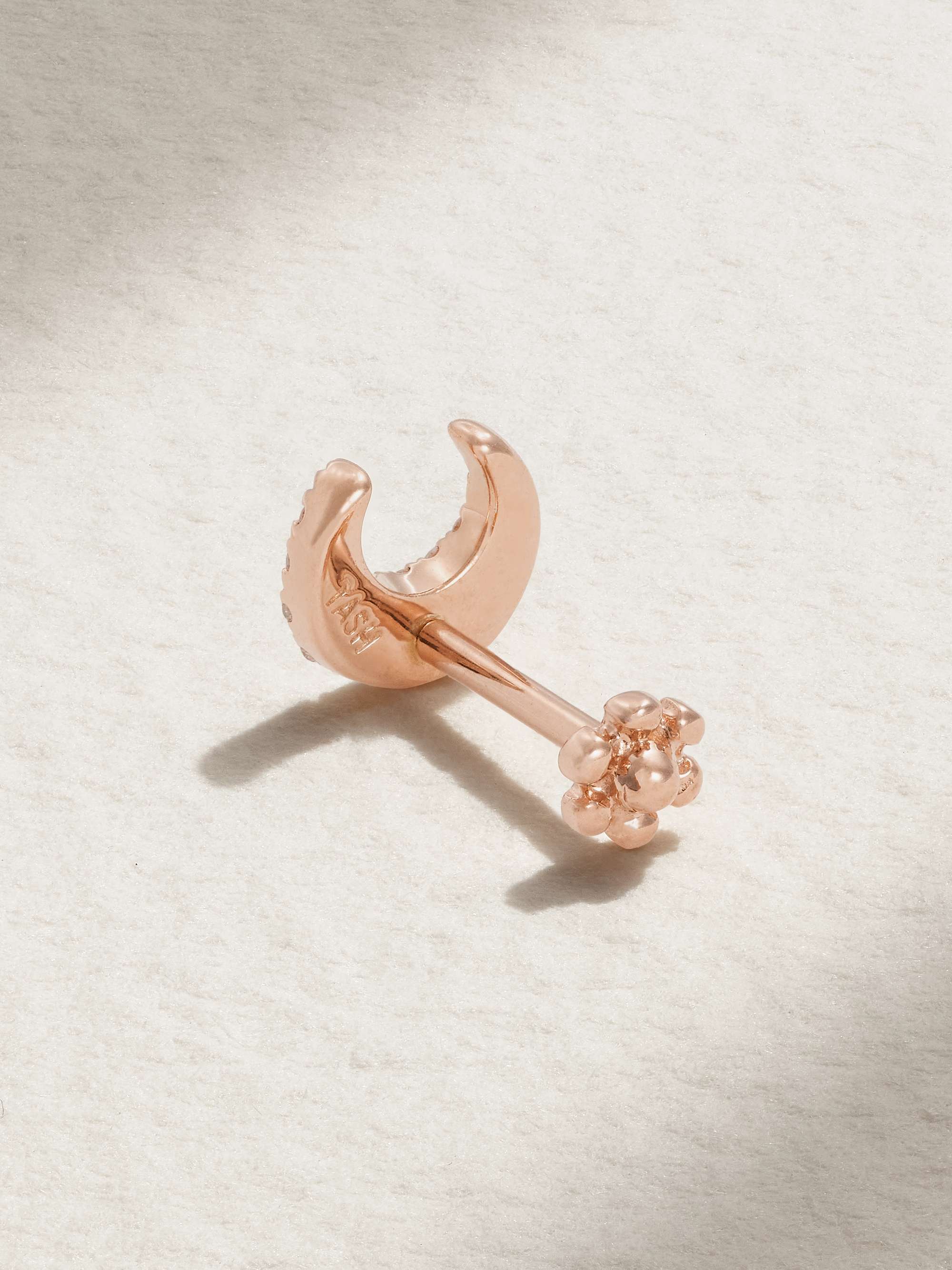 MARIA TASH Moon 18-karat white gold diamond earring