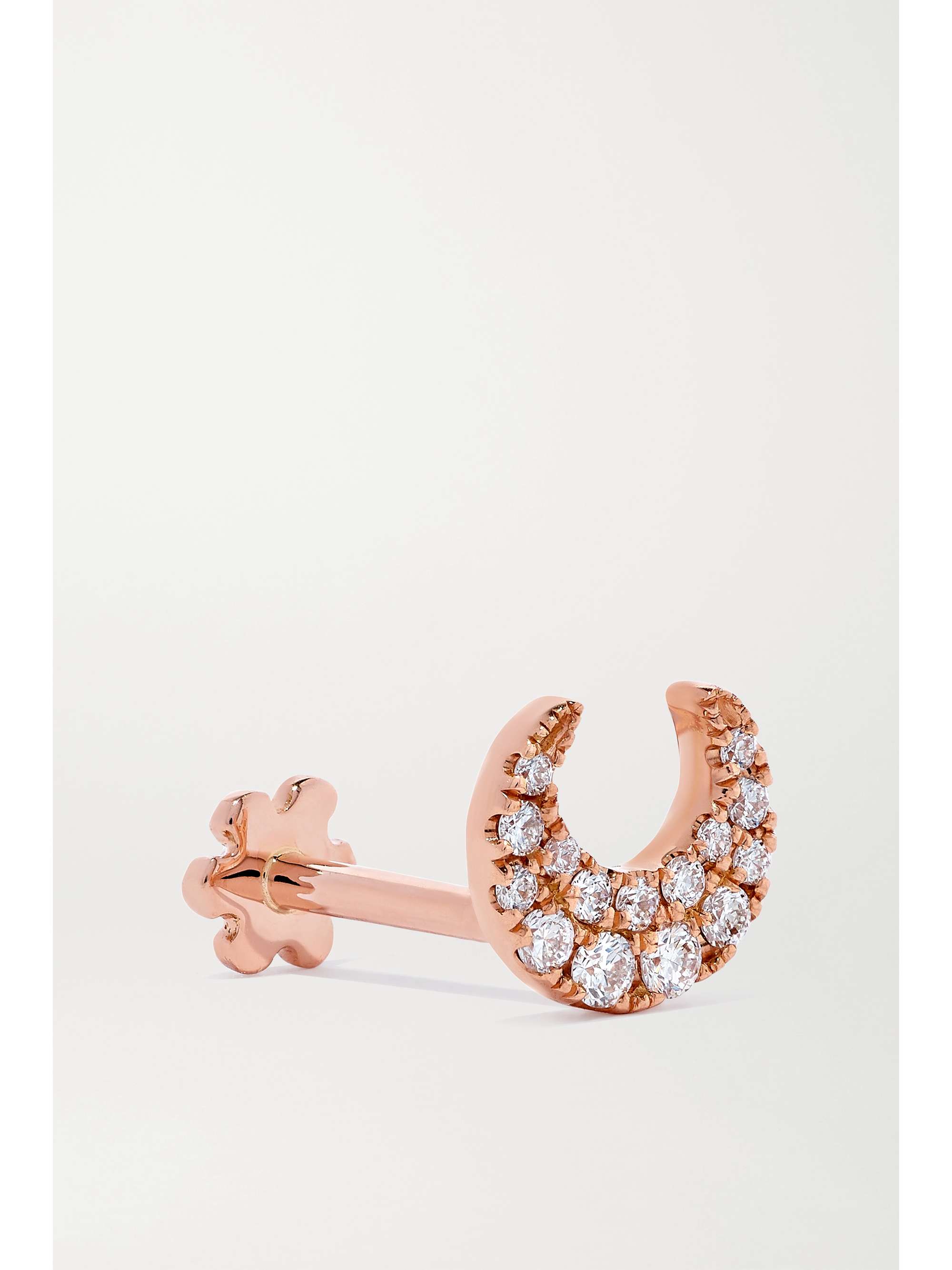 MARIA TASH Moon 18-karat white gold diamond earring