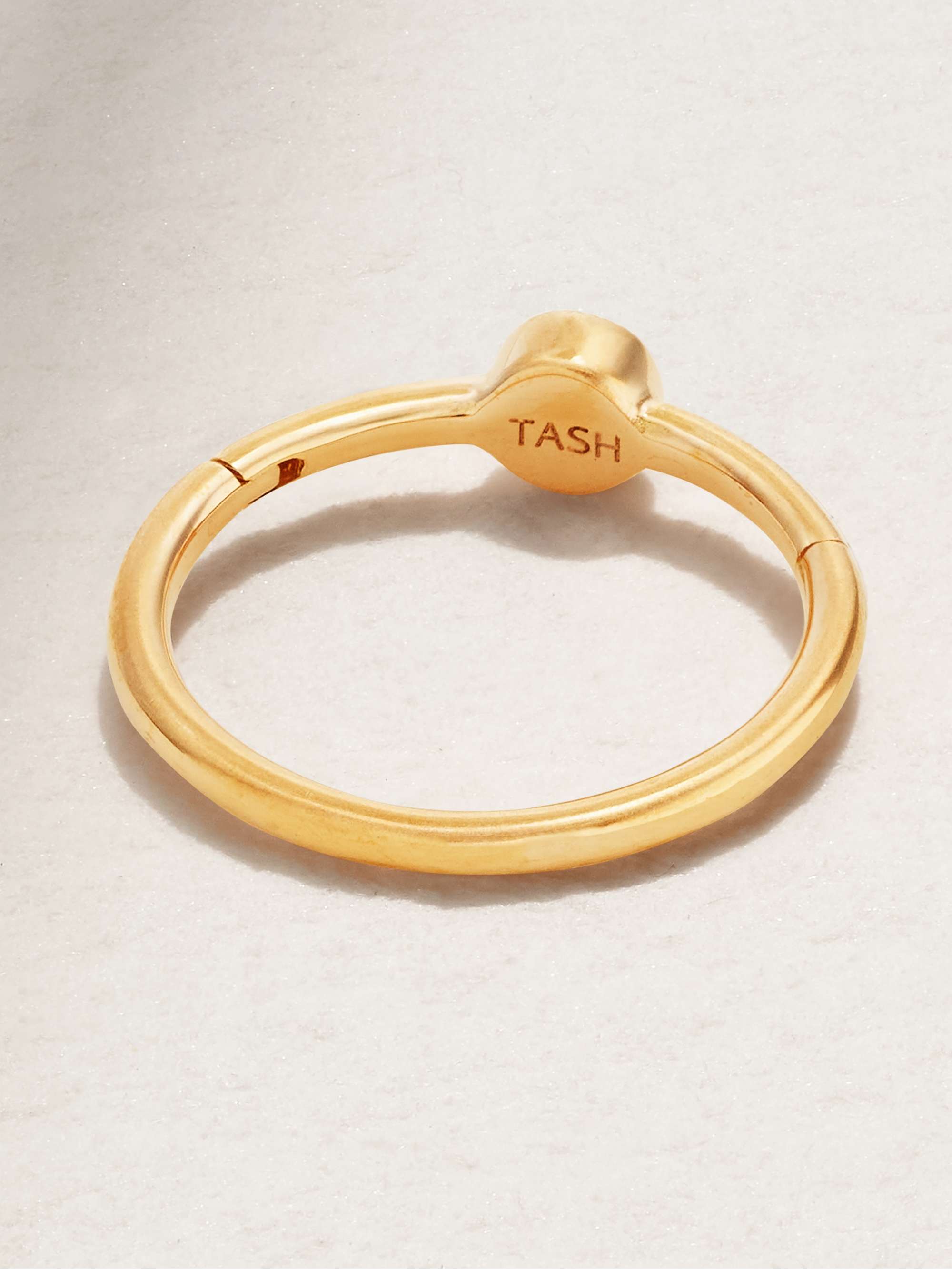 MARIA TASH 9.5mm 18-karat gold diamond hoop earring