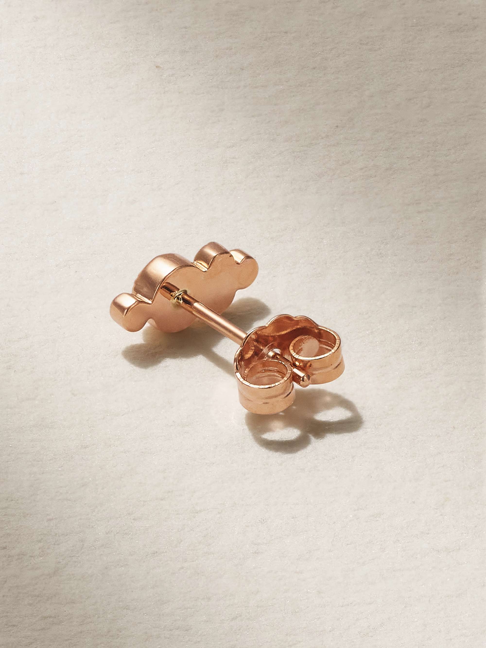 MARIA TASH 4mm 18-karat gold diamond earring