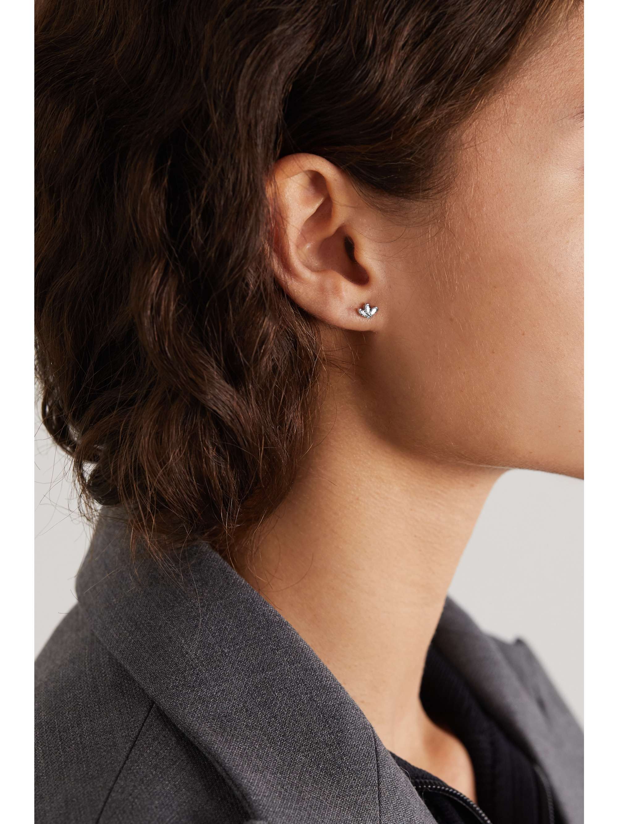 MARIA TASH Lotus 18-karat rose gold diamond earring