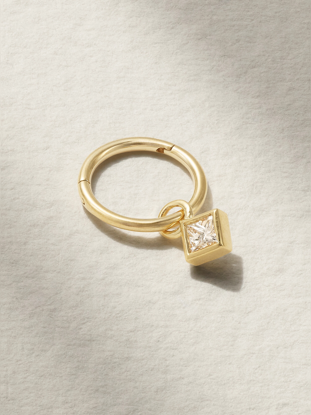 Maria Tash 2.5mm 18-karat Gold Diamond Hoop Earring