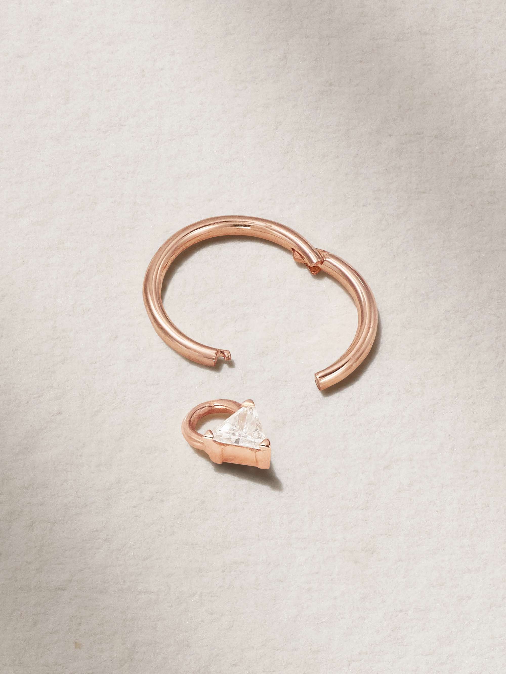MARIA TASH 18-karat gold diamond hoop earring