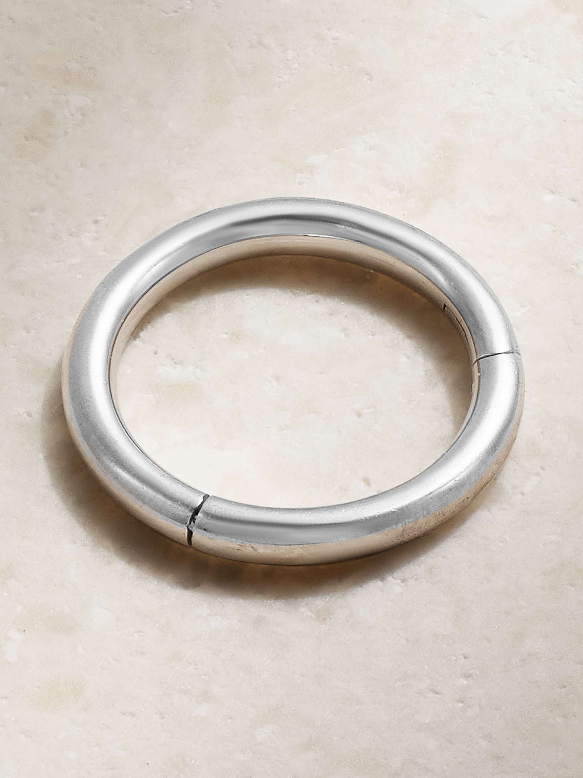 MARIA TASH 6.5mm 14-karat white gold hoop earring