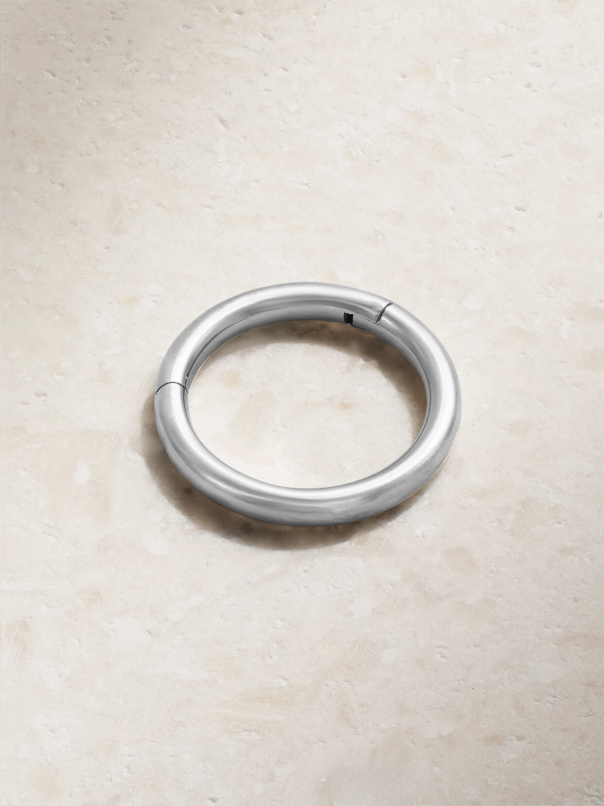 MARIA TASH 6.5MM 14-KARAT WHITE GOLD HOOP EARRING