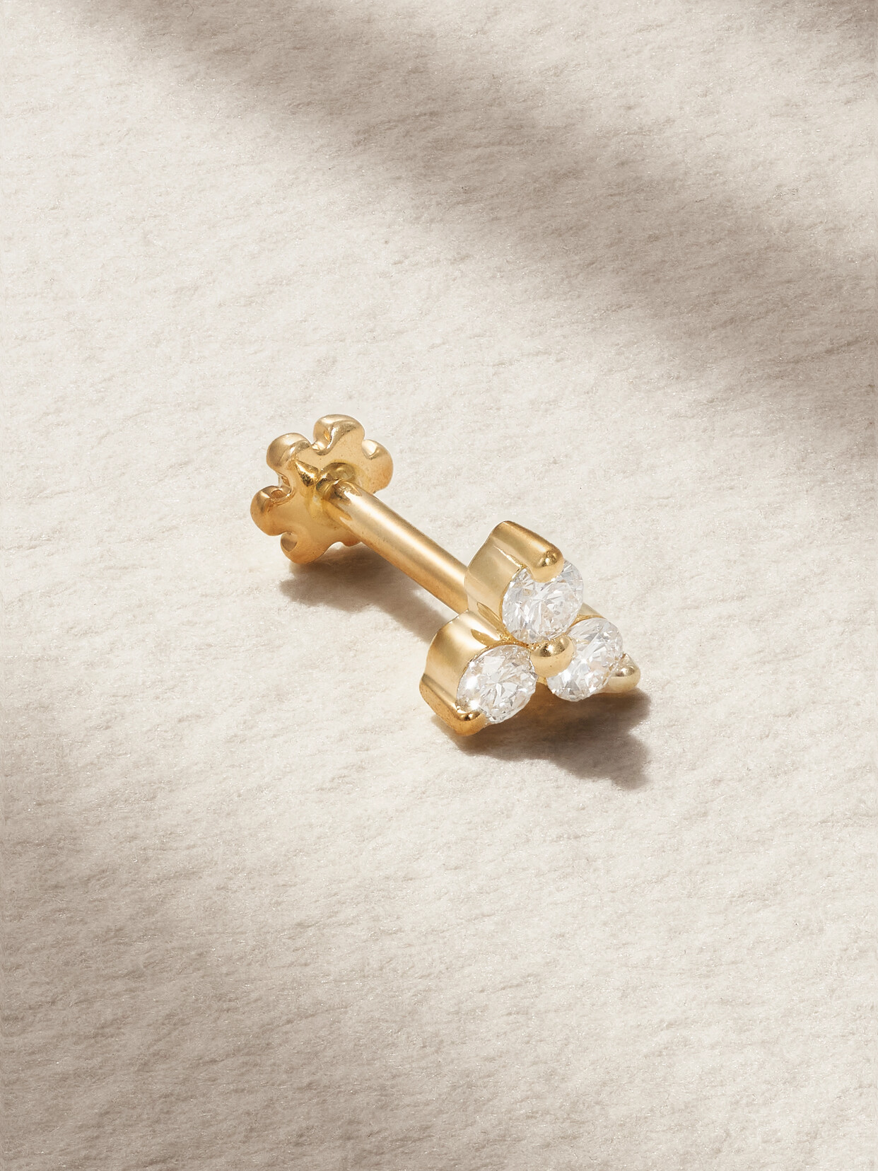 Maria Tash Trinity 18-karat Gold Diamond Earring