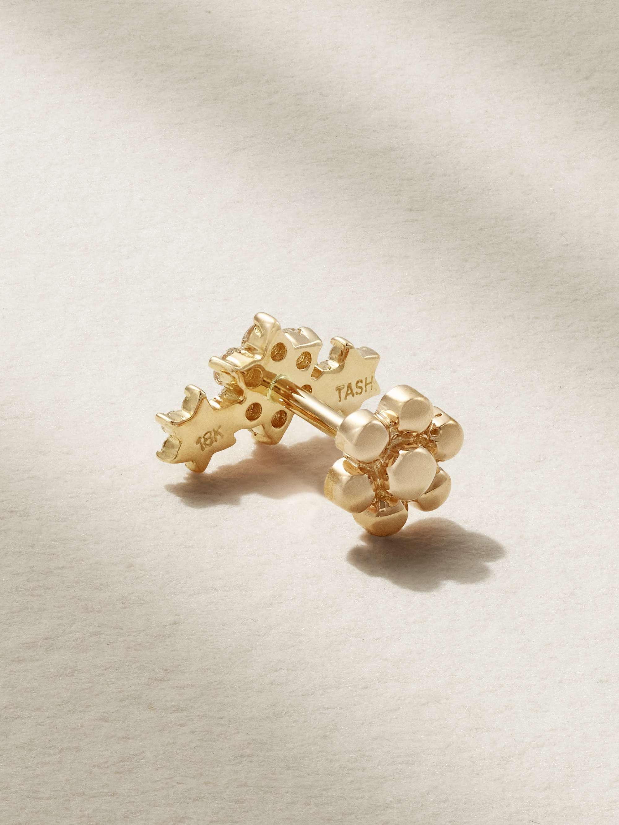 MARIA TASH Flower Garland 18-karat gold diamond earring