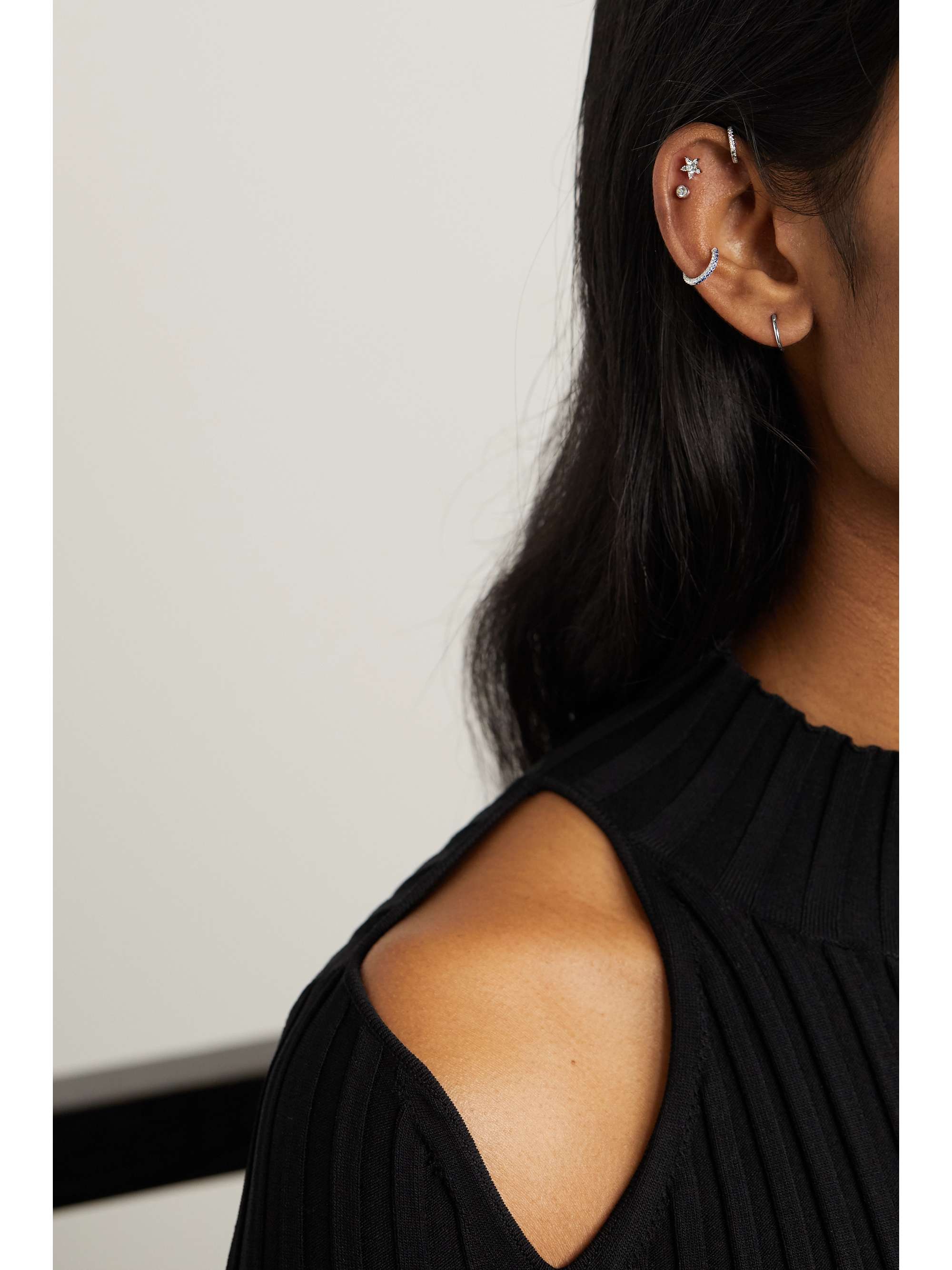 MARIA TASH 8mm 14-karat gold hoop earring