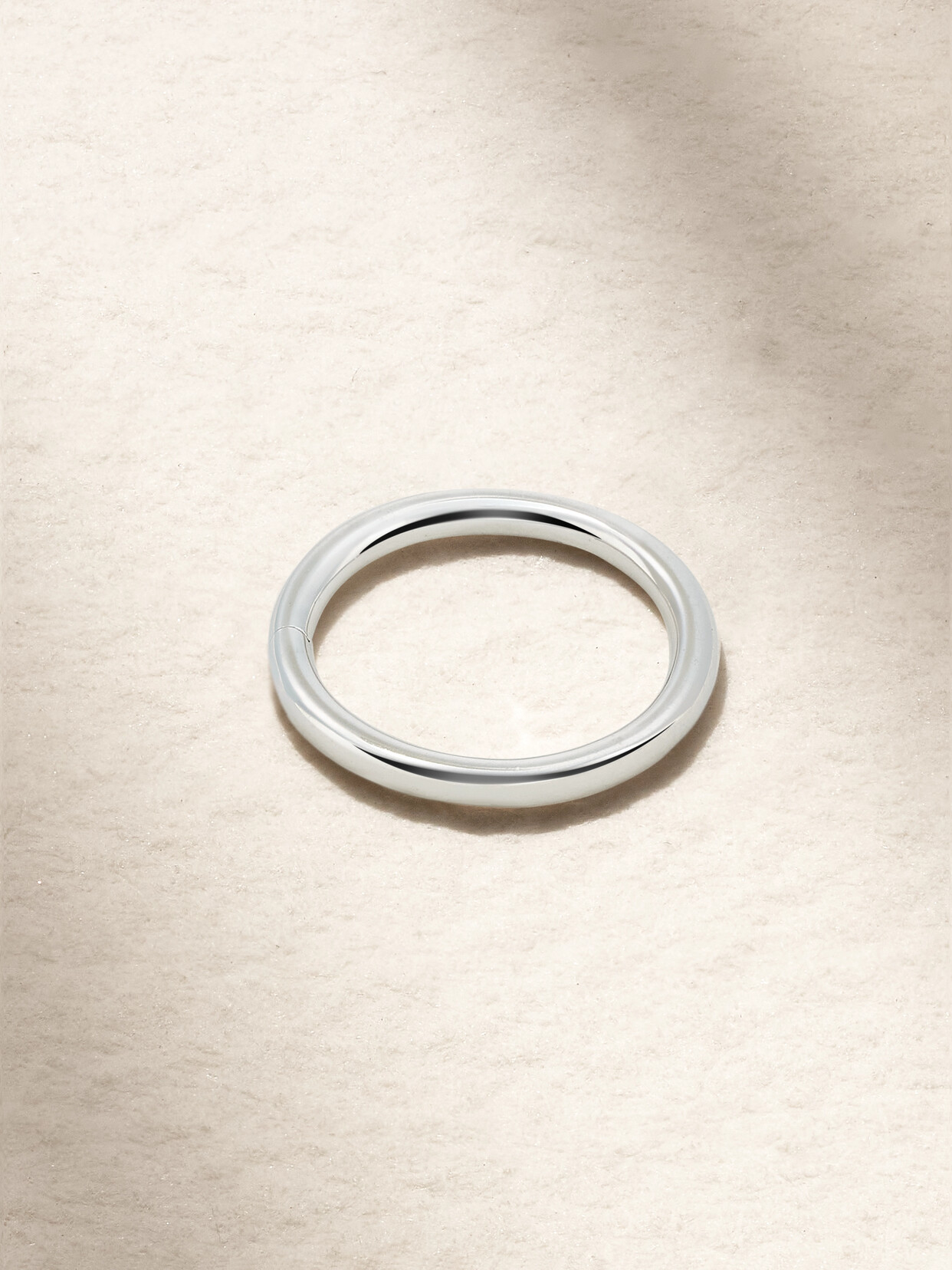 MARIA TASH - 8mm 14-karat Gold Hoop Earring - Silver