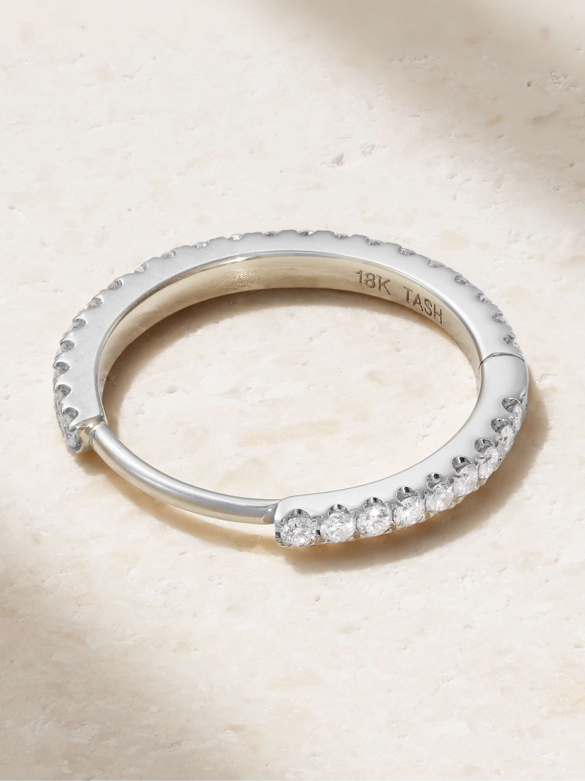 MARIA TASH Eternity 11mm 18-karat gold diamond hoop earring
