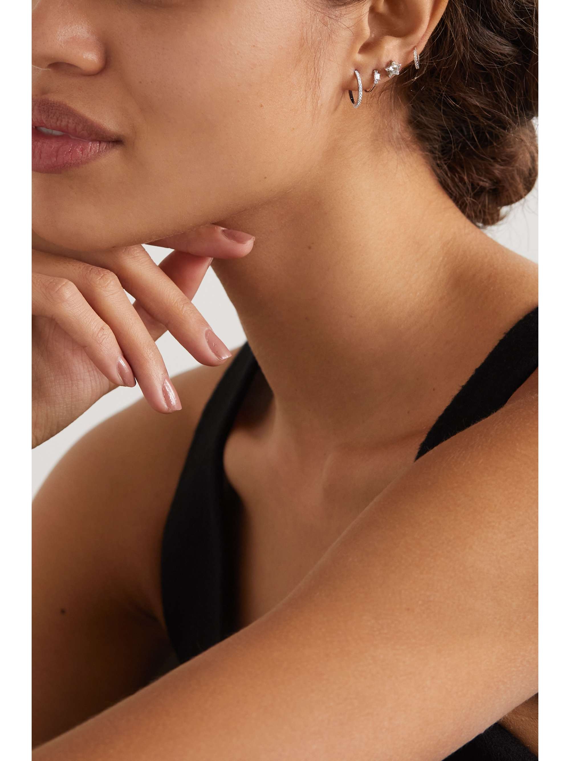 MARIA TASH Eternity 11mm 18-karat gold diamond hoop earring