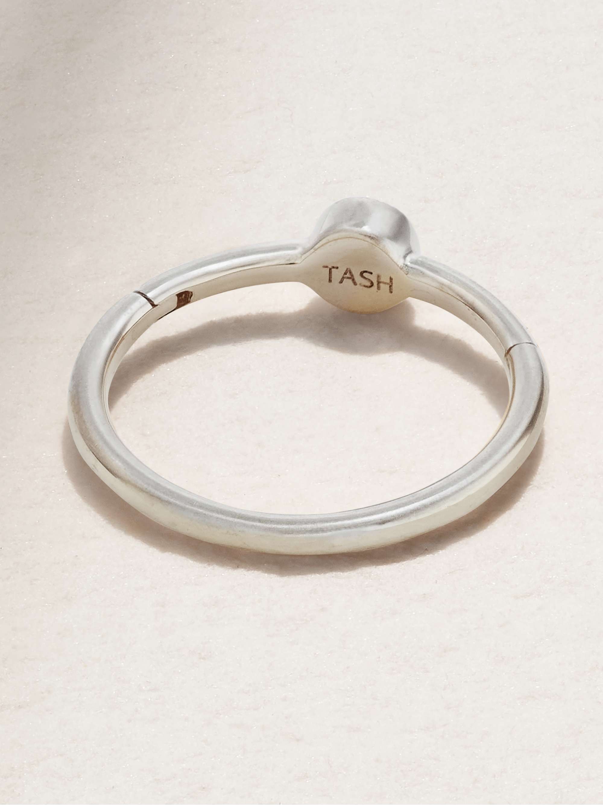 MARIA TASH 9.5mm 18-karat gold diamond hoop earring