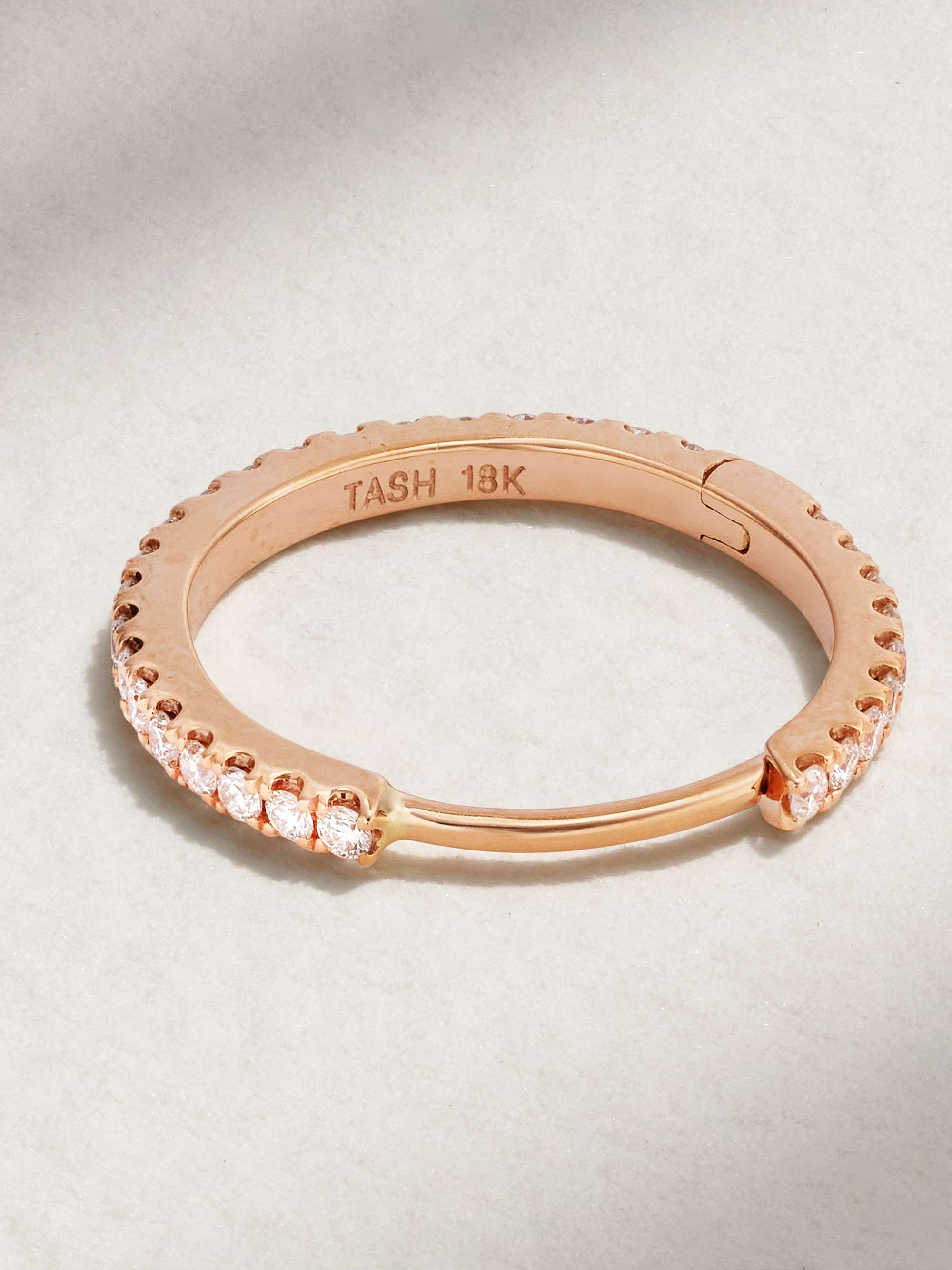 MARIA TASH Eternity 11mm 18-karat gold diamond hoop earring