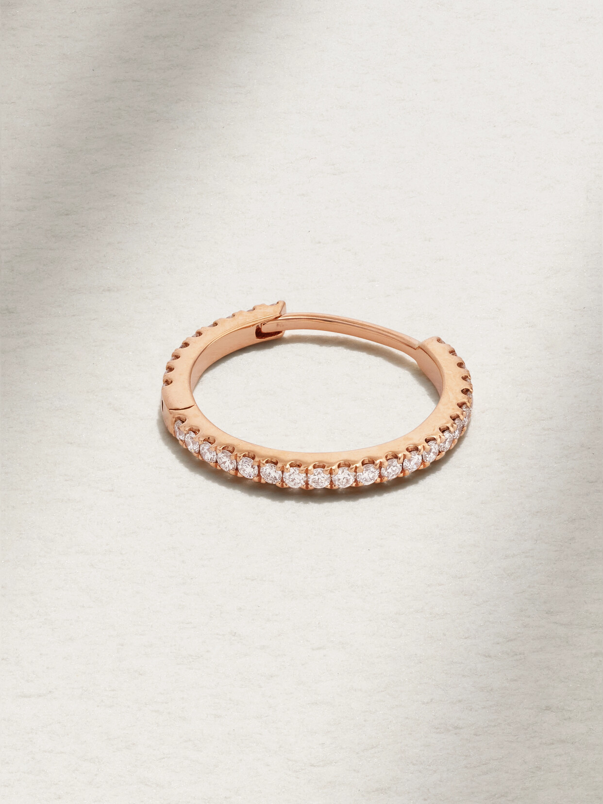 MARIA TASH - Eternity 11mm 18-karat Gold Diamond Hoop Earring - One size