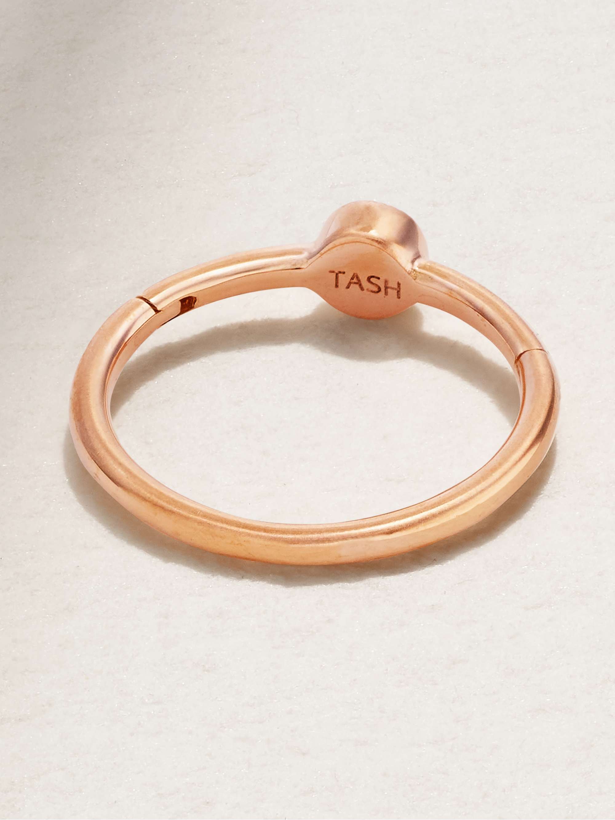 MARIA TASH 9.5mm 18-karat gold diamond hoop earring