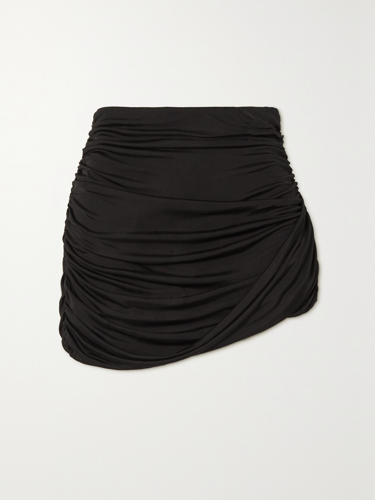 Gauge81 Kanda Ruched Jersey Mini Skirt In Black