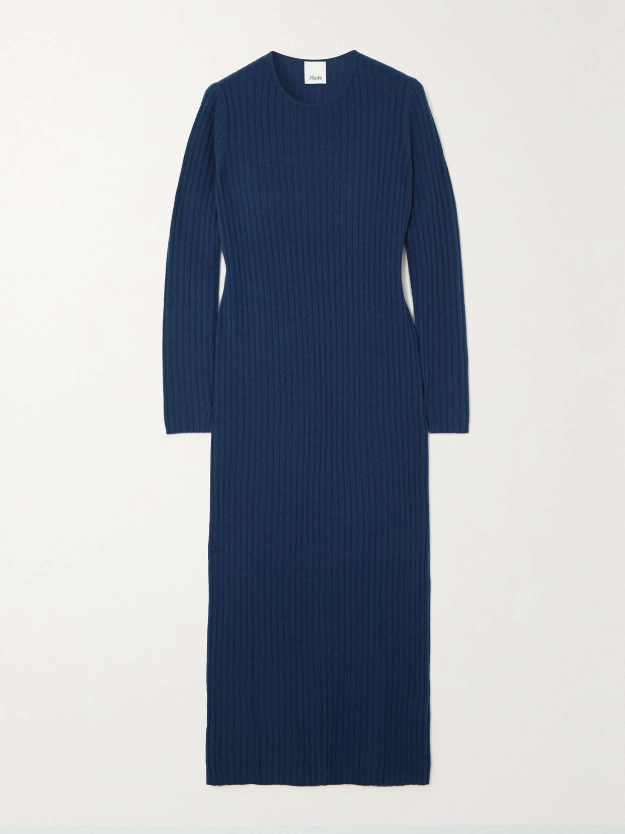 Allude - Ribbed Cashmere Dress - Blue