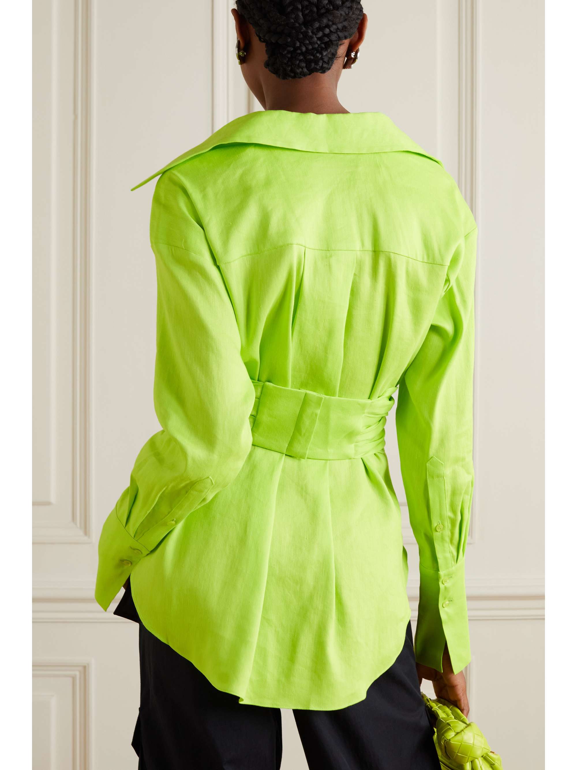 linen wrap shirt
