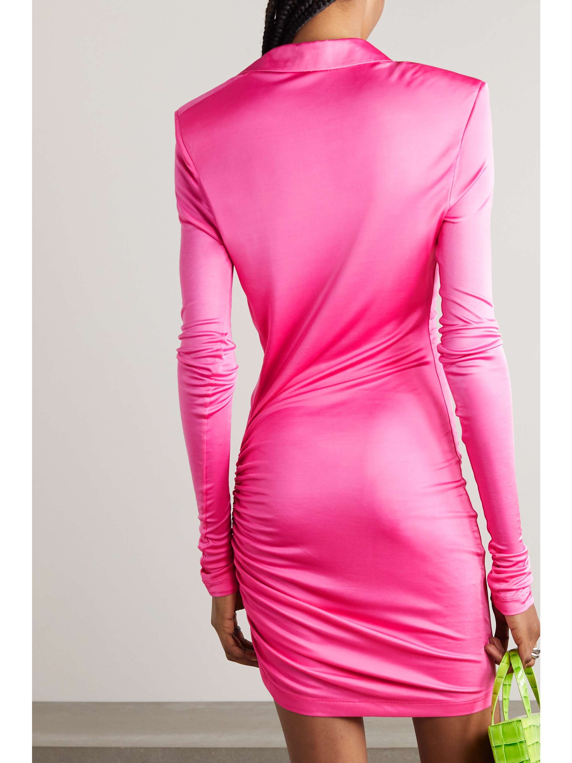 Pink Utena draped stretch-jersey mini dress | GAUGE81 | NET-A-PORTER