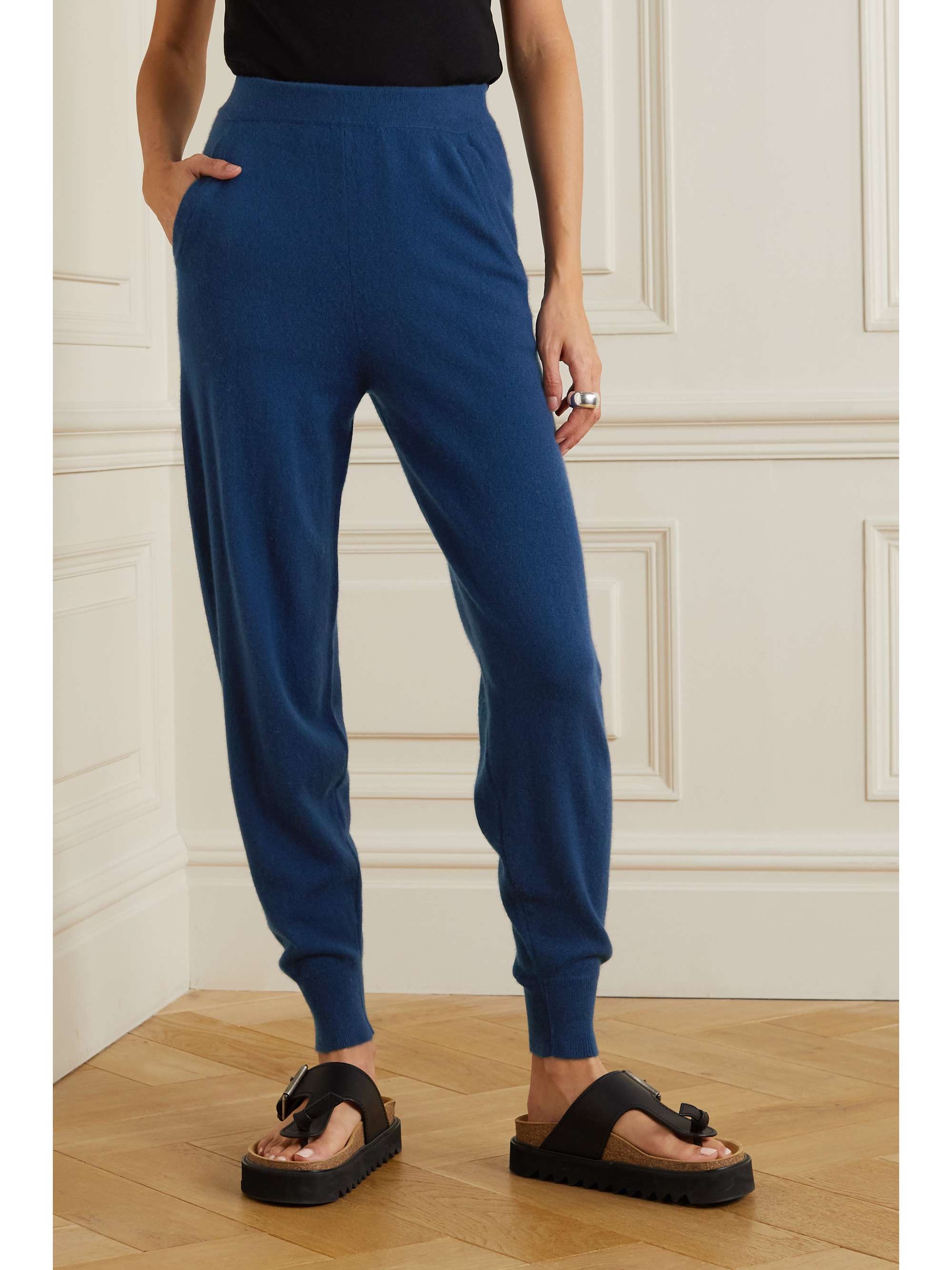 allude cashmere track pants