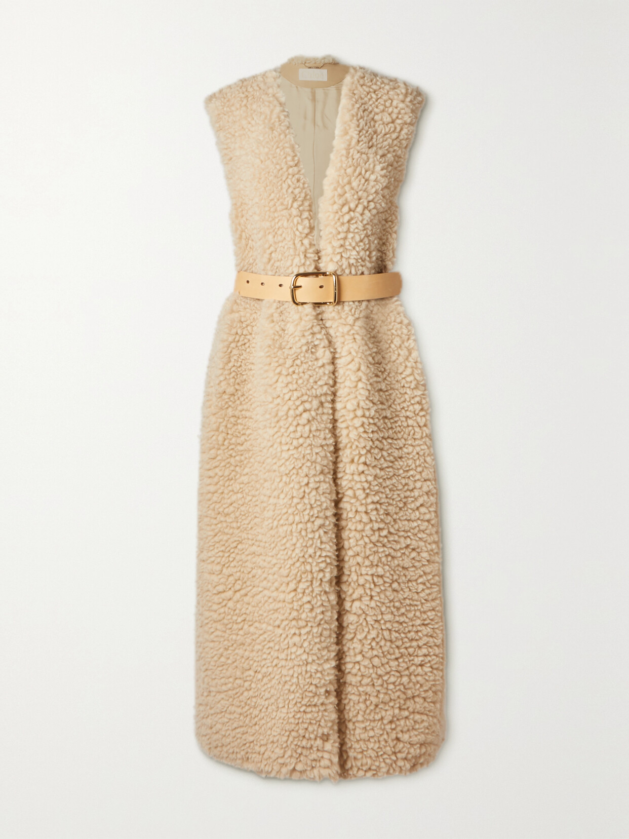 Chloé Shearling Vest  Beige Chloe Donna 36f In Cream