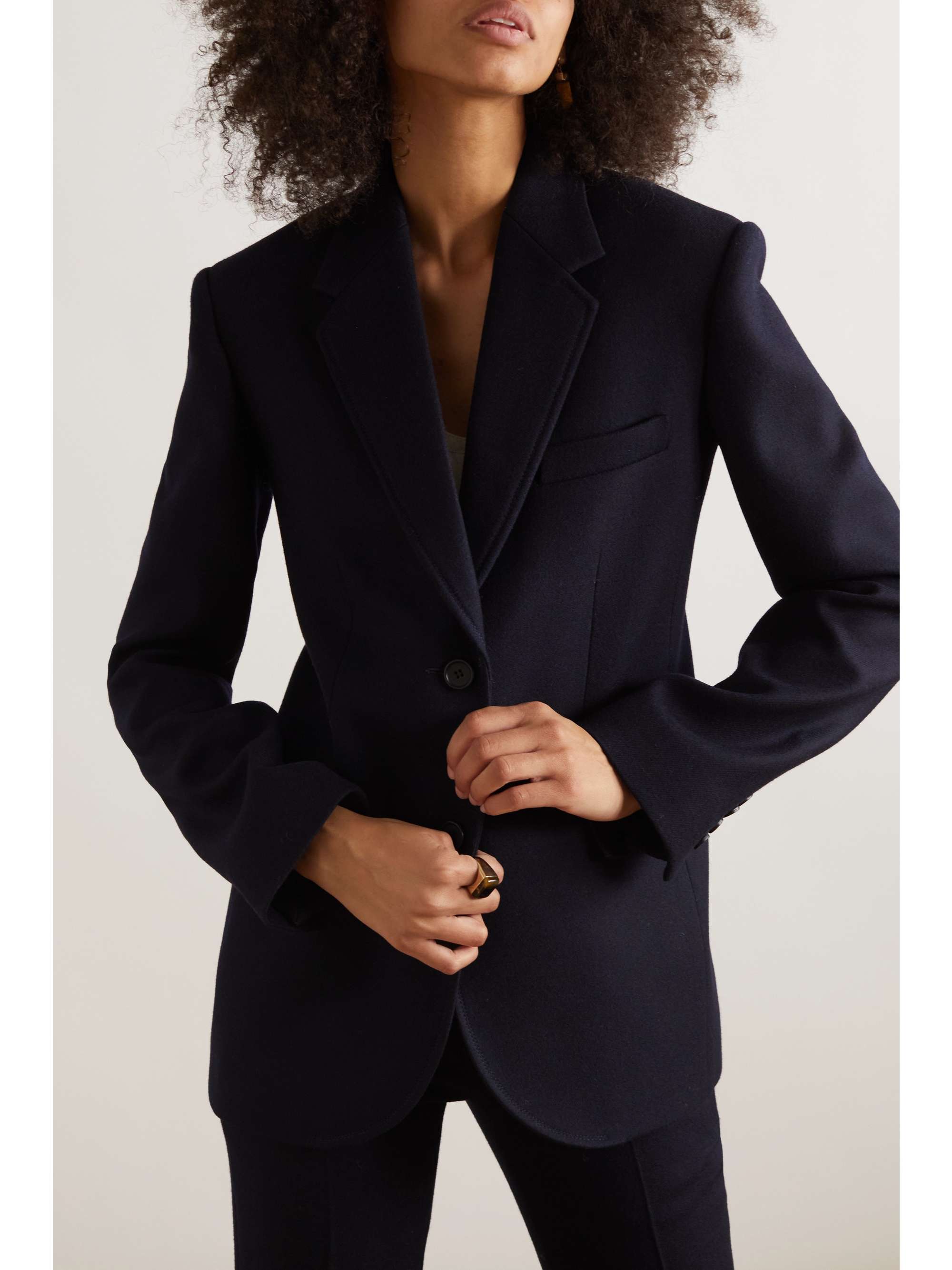 Navy Wool blazer | CHLOÉ | NET-A-PORTER
