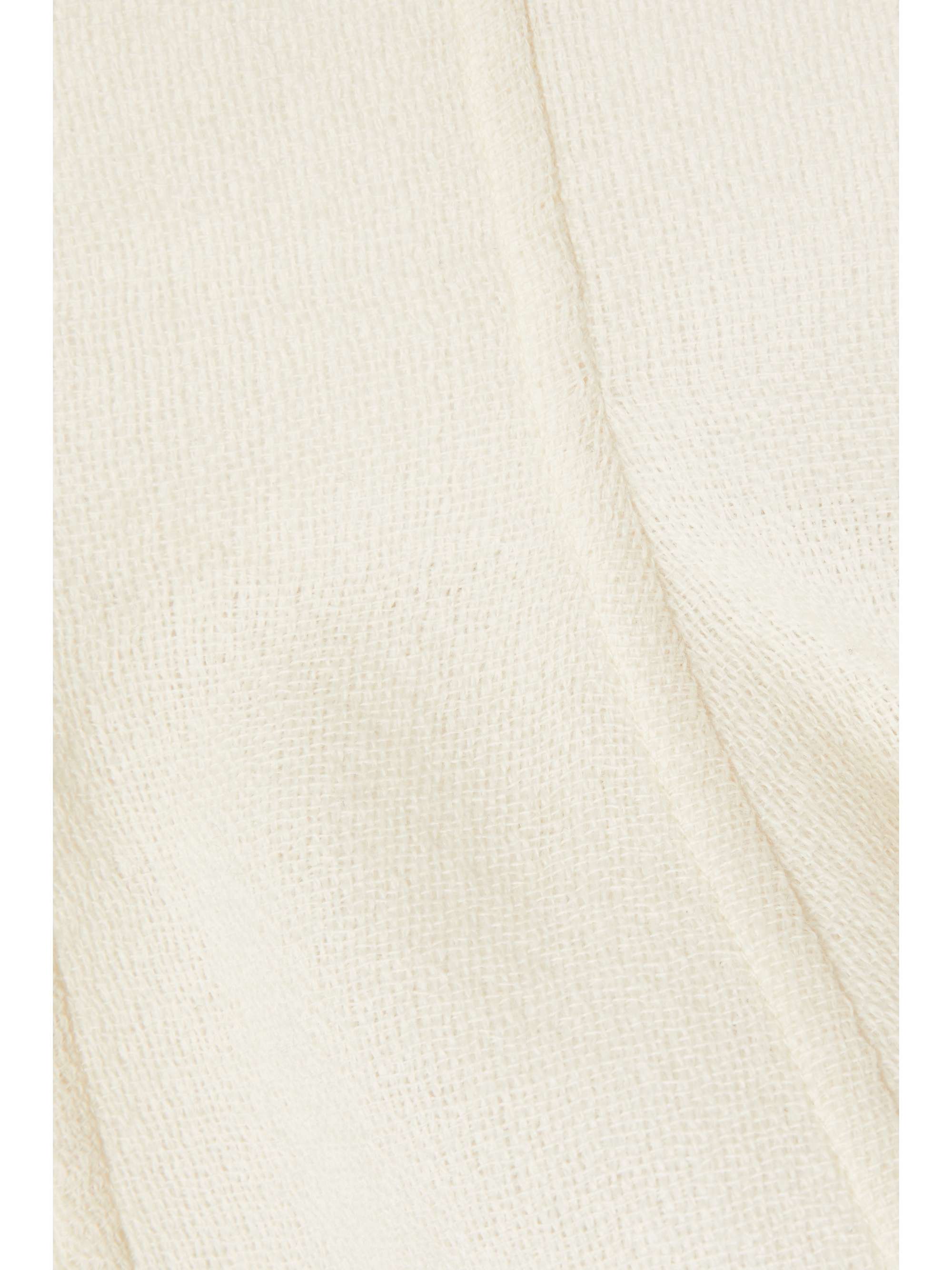 CHLOÉ Off-the-shoulder paneled wool and cashmere-blend blouse