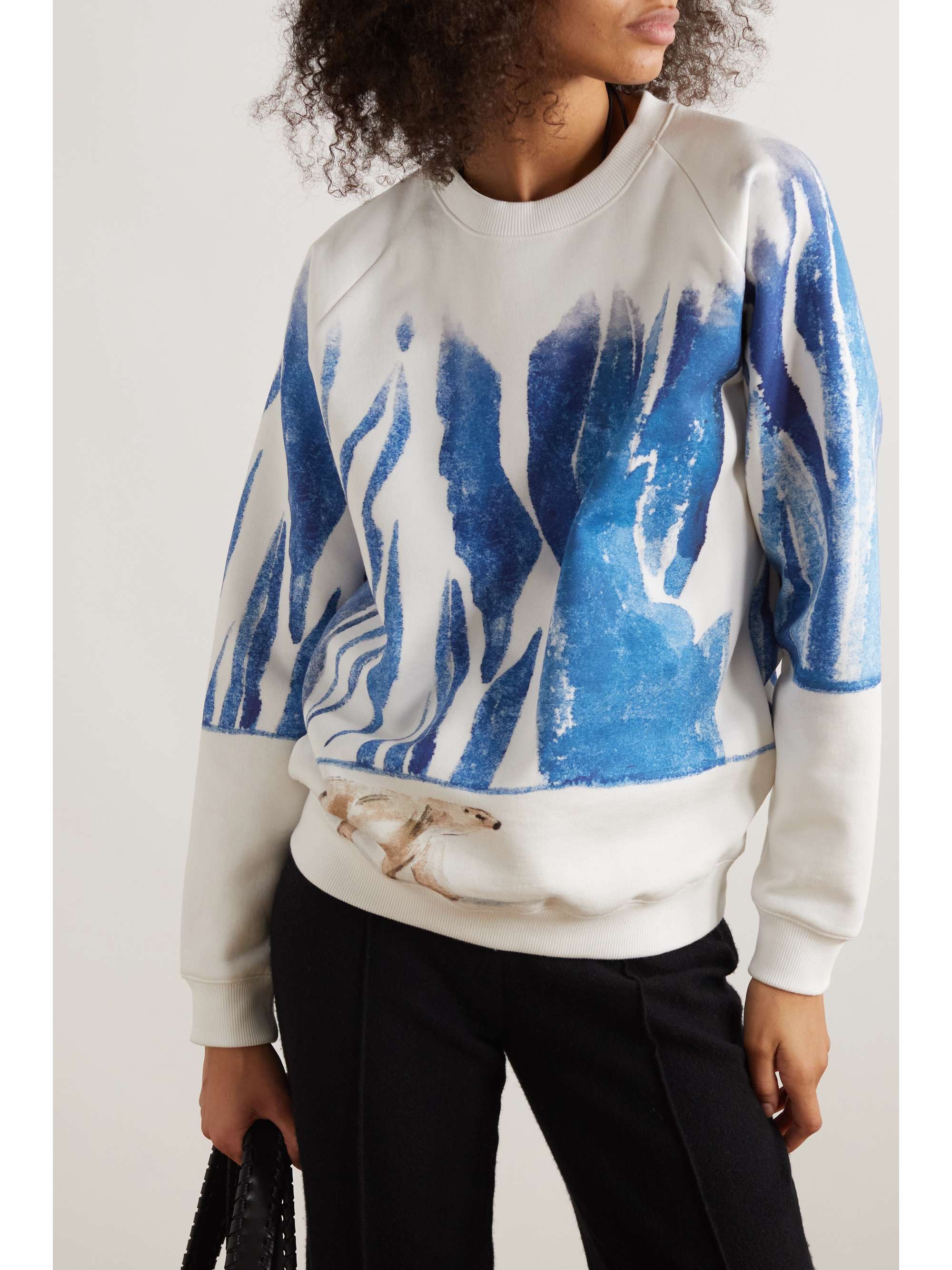 CHLOÉ Printed cotton-jersey sweatshirt