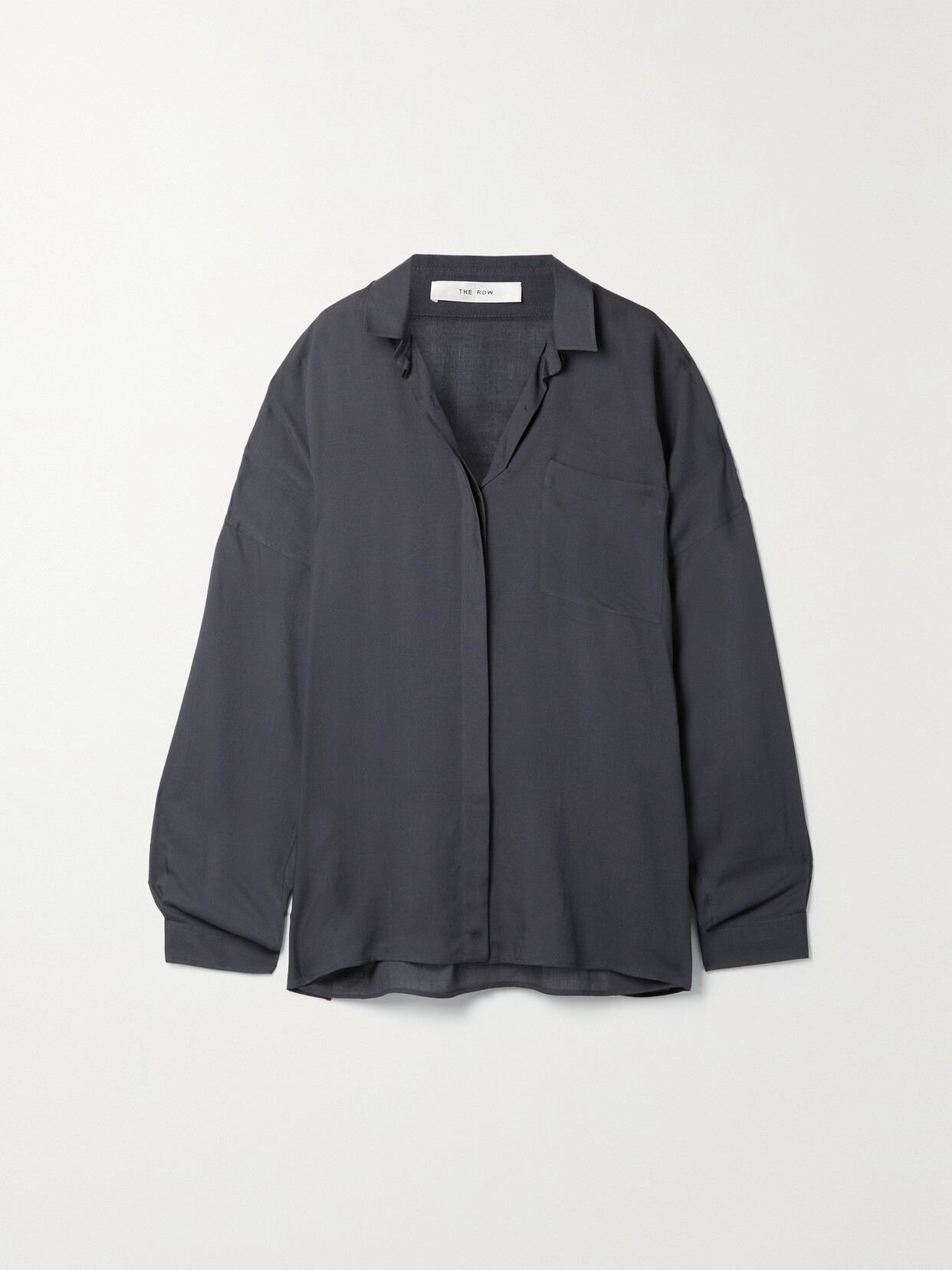 The Row Valentina Voile Shirt In Black