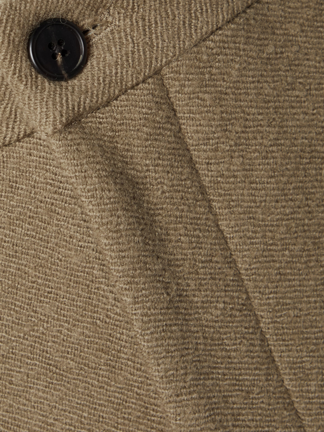 The Row Gustavo Brushed Wool-blend Straight-leg Pants In Brown
