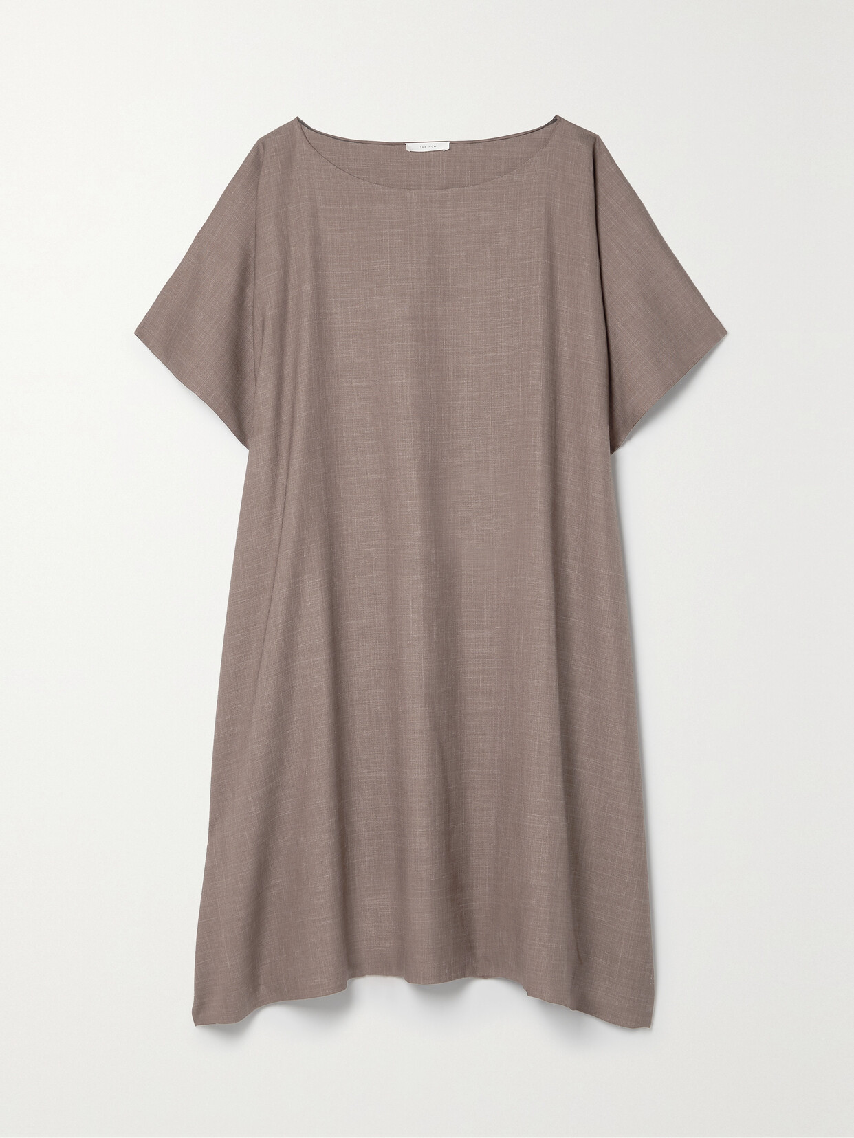 The Row Janita Wool-blend Midi Dress In Brown