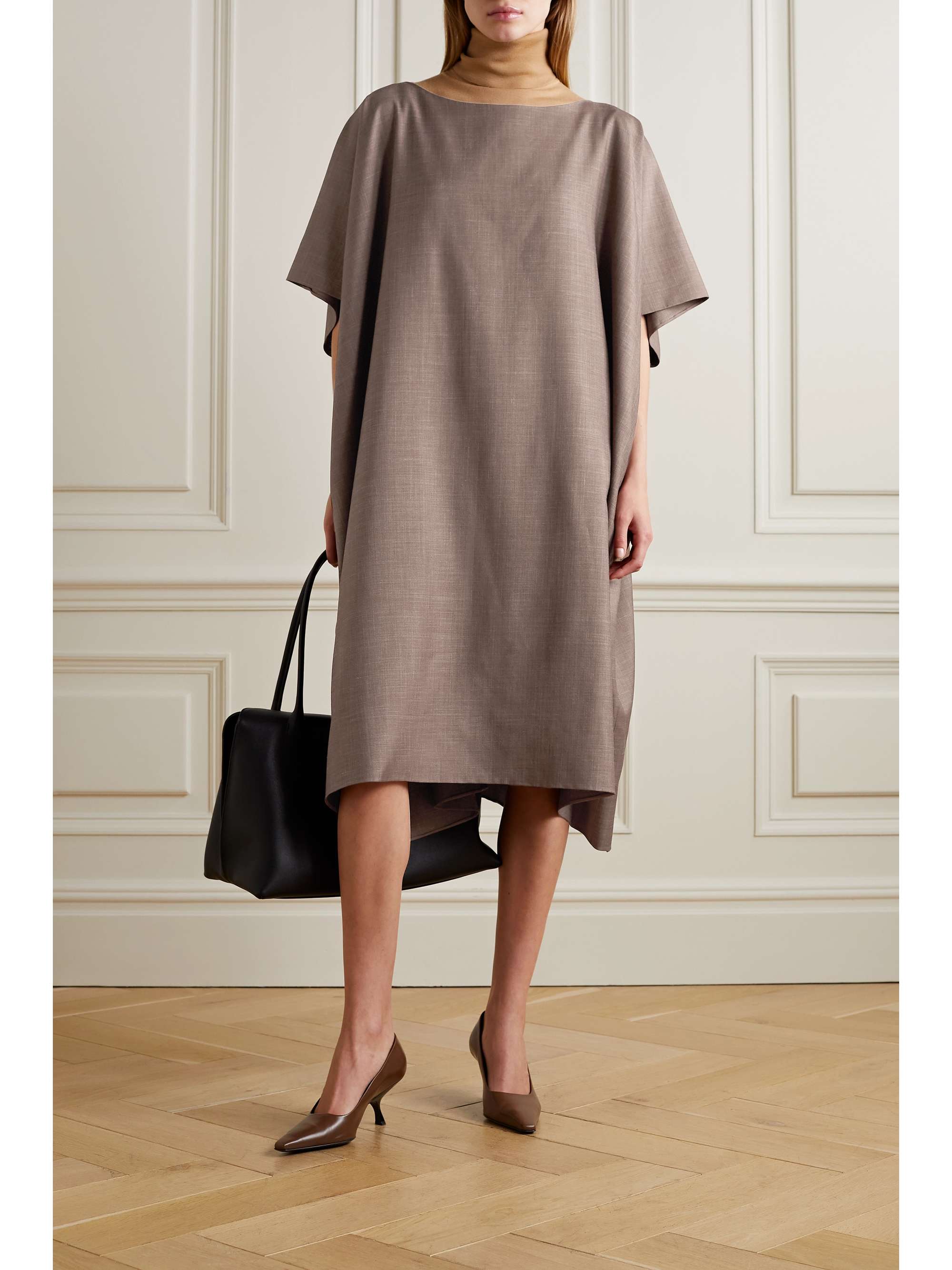 THE ROW Janita wool-blend midi dress
