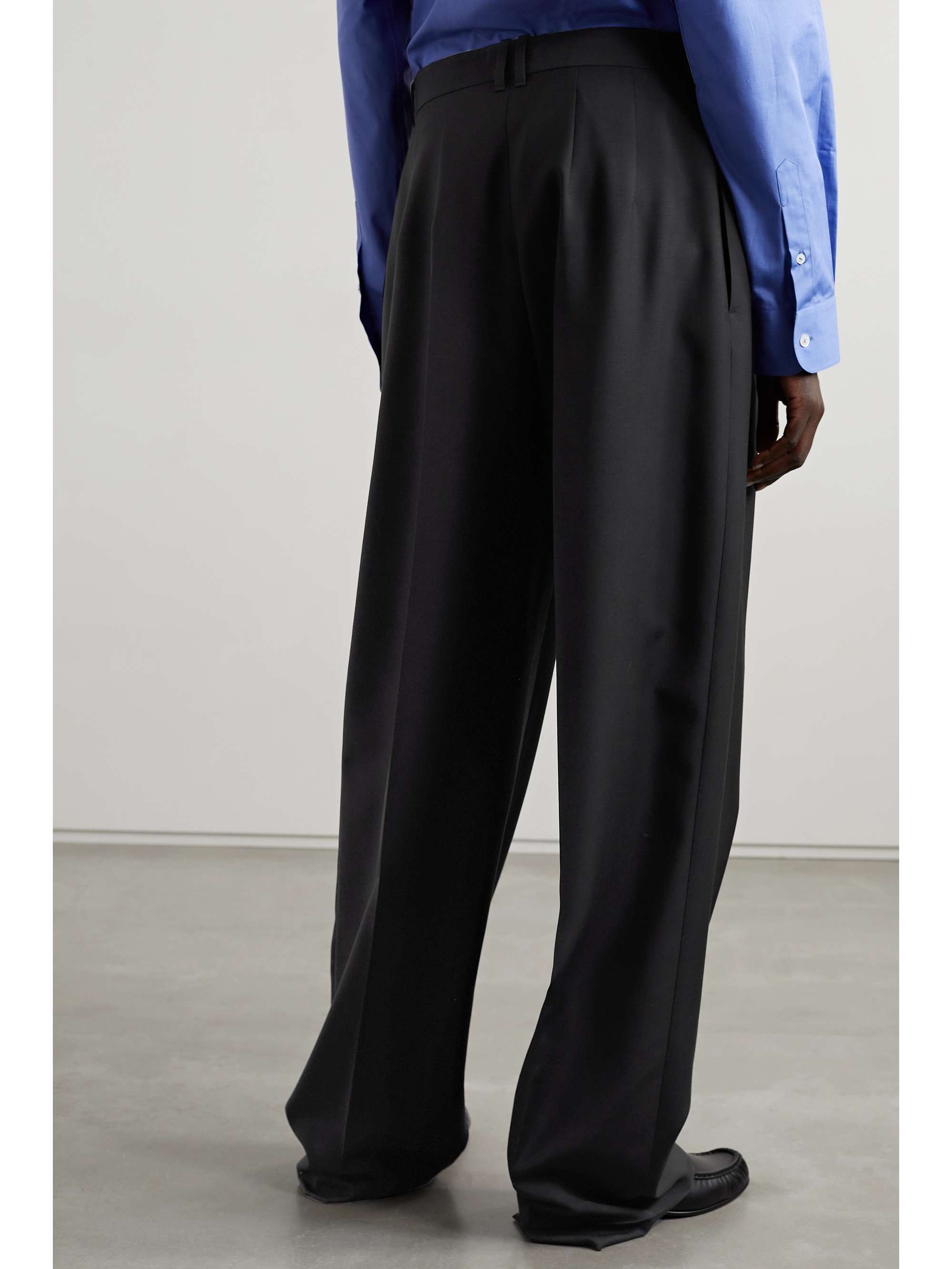 THE ROW Marce wool and mohair-blend straight-leg pants