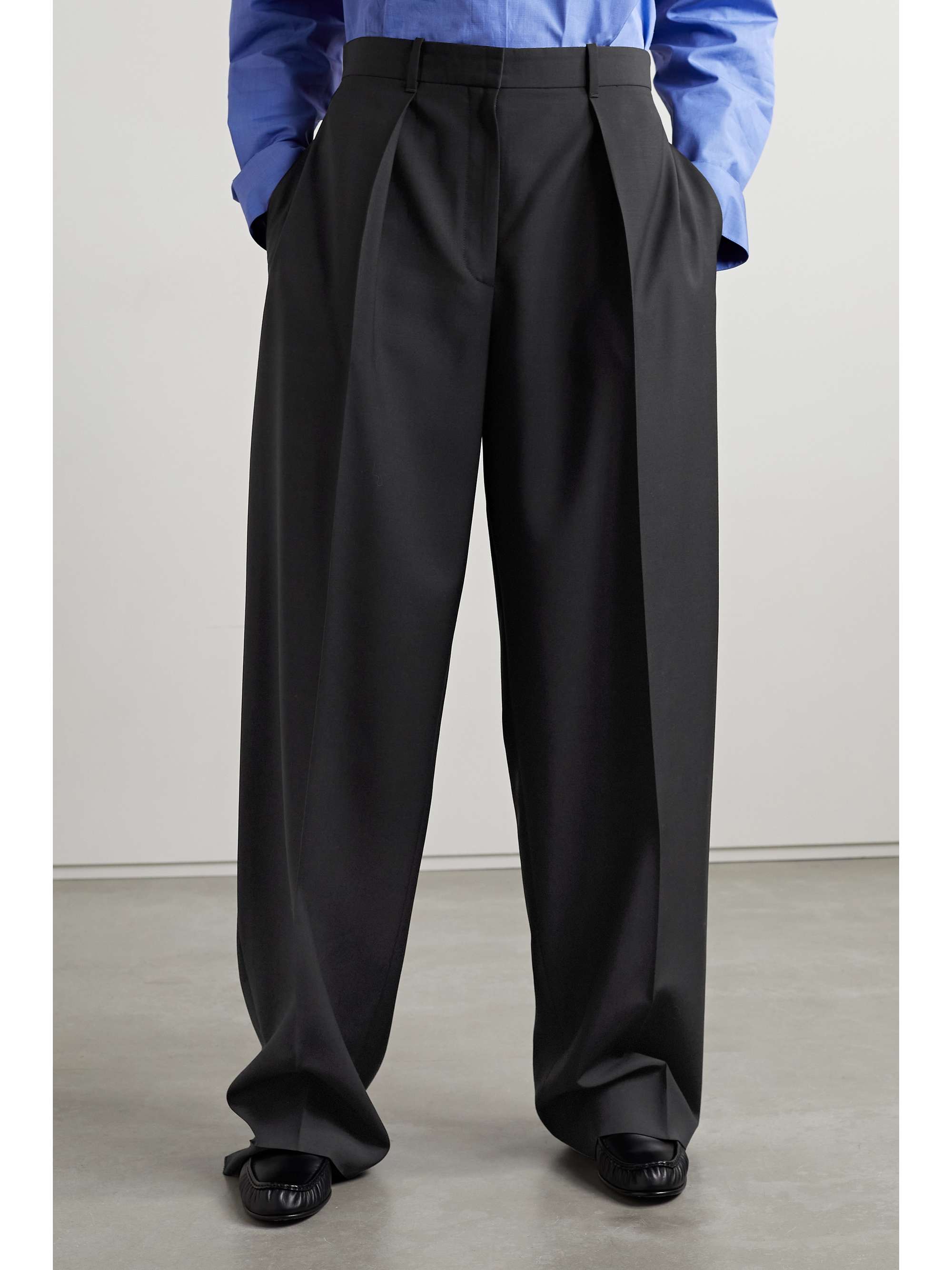 THE ROW Marce wool and mohair-blend straight-leg pants | NET-A-PORTER