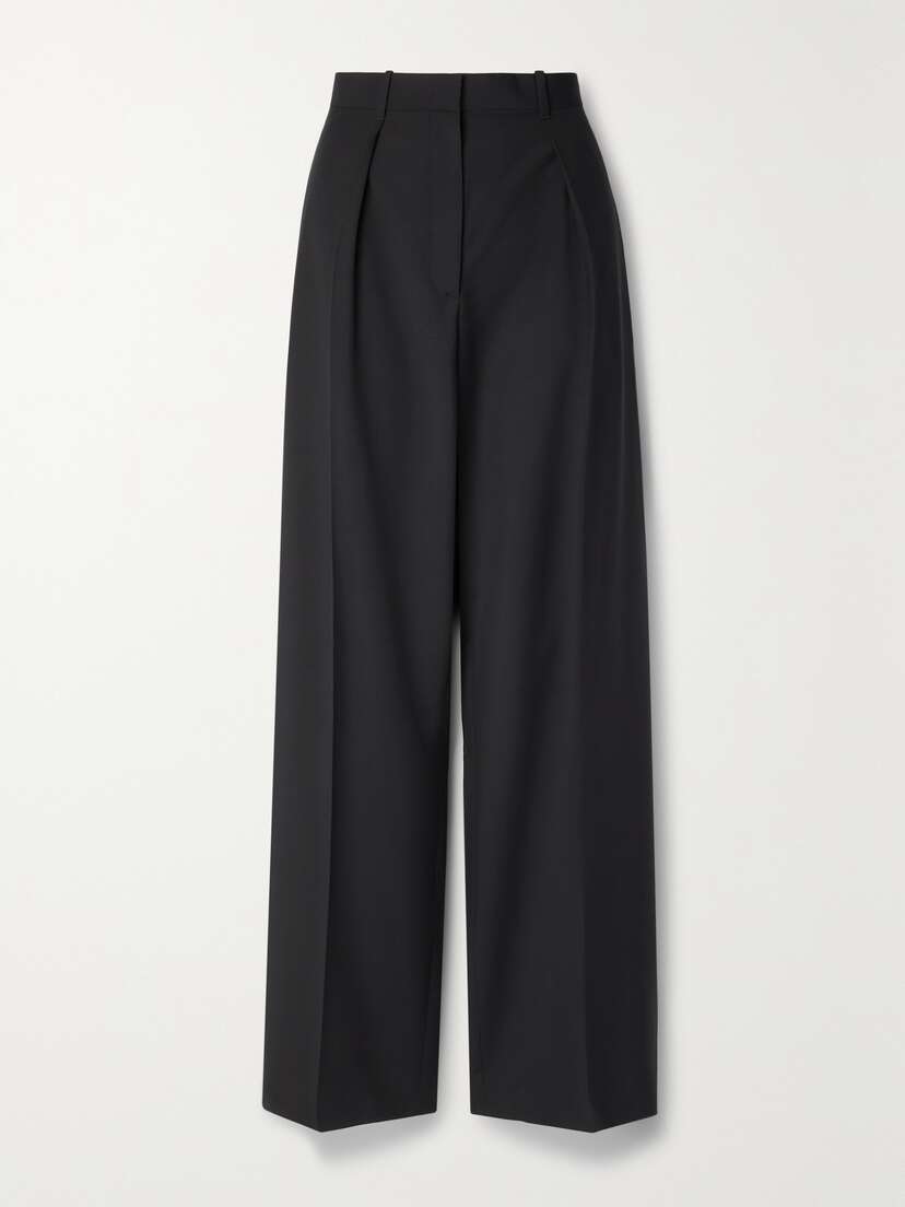 The Row Marce Wool And Mohair-blend Straight-leg Pants