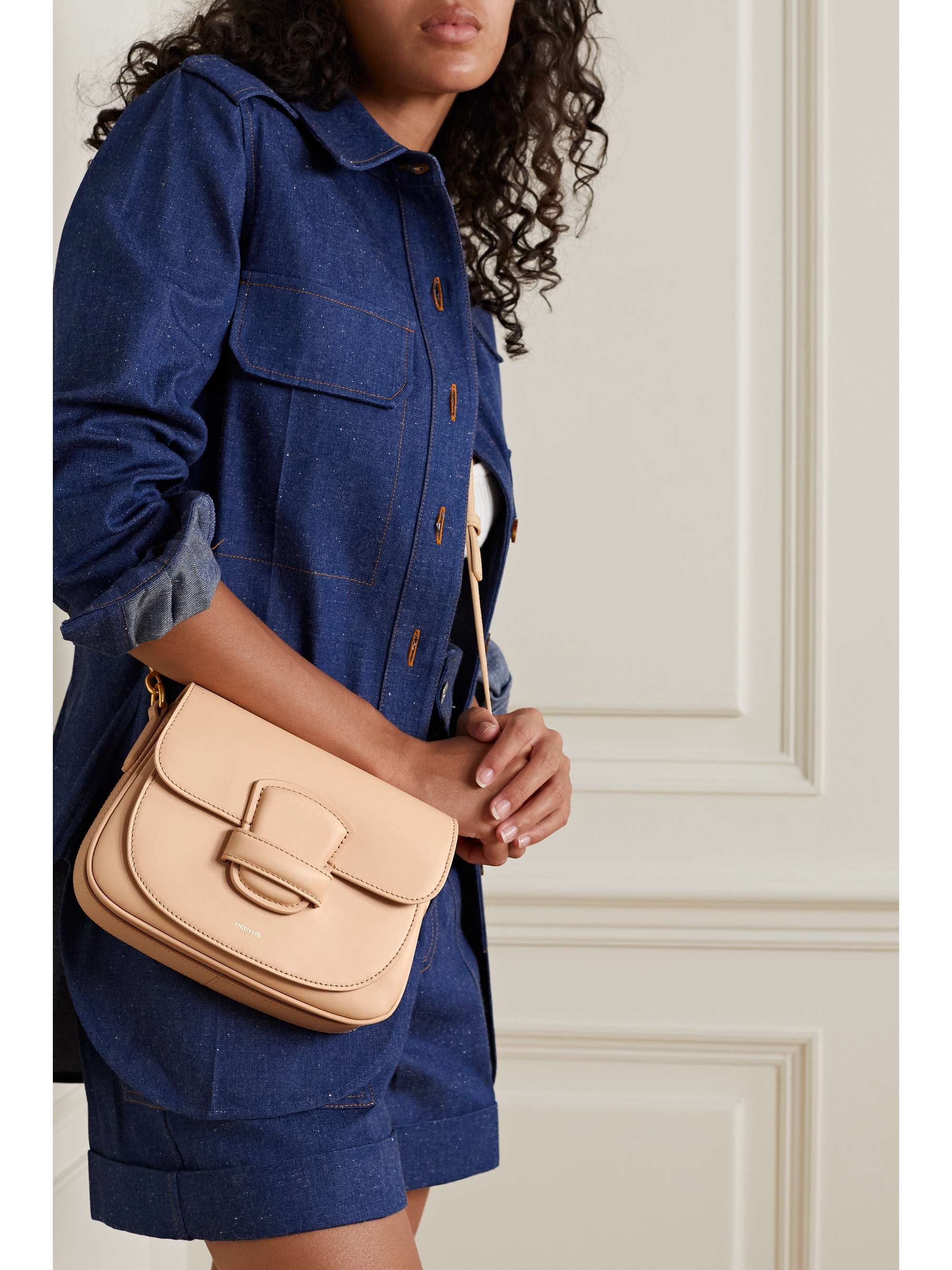 OROTON Carter small leather shoulder bag NETAPORTER
