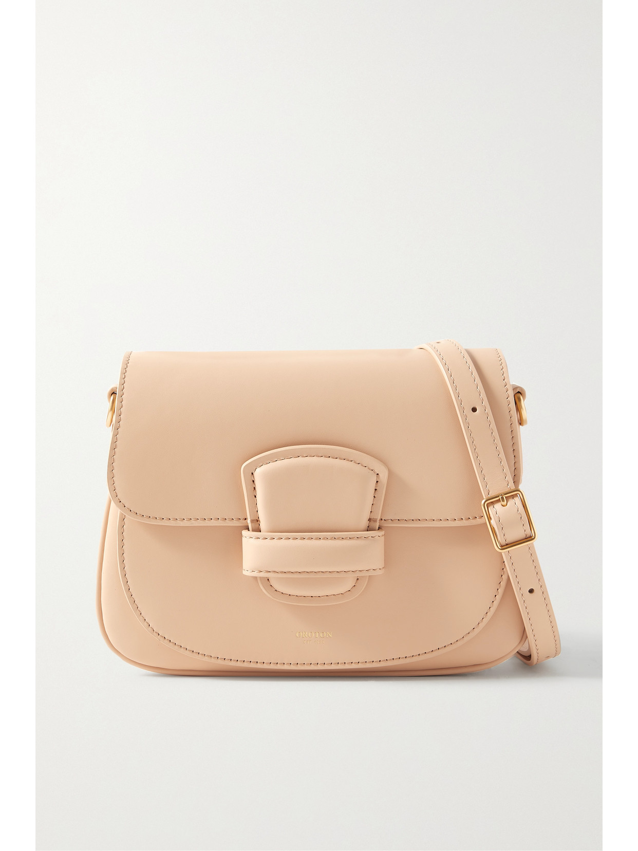 Oroton Carter Small Leather Shoulder Bag In Neutrals