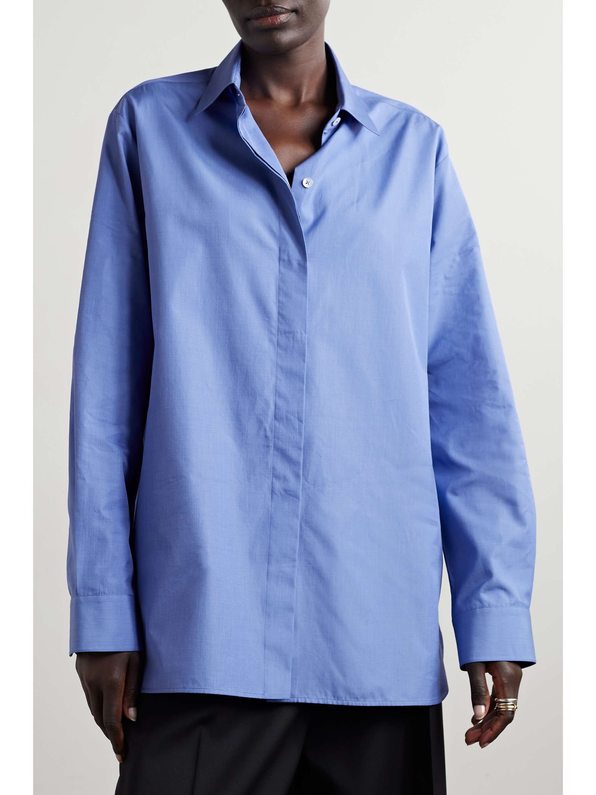 THE ROW Big Sisea cotton-poplin shirt