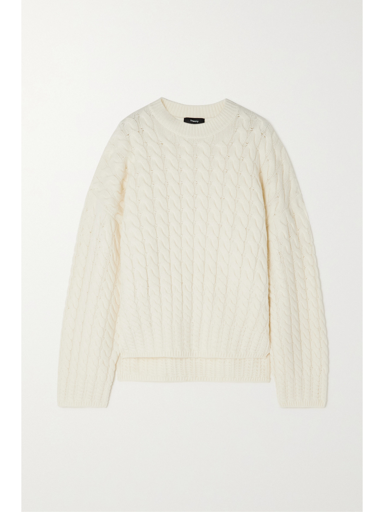 Theory Karenia Cable-knit Wool And Cashmere-blend Sweater