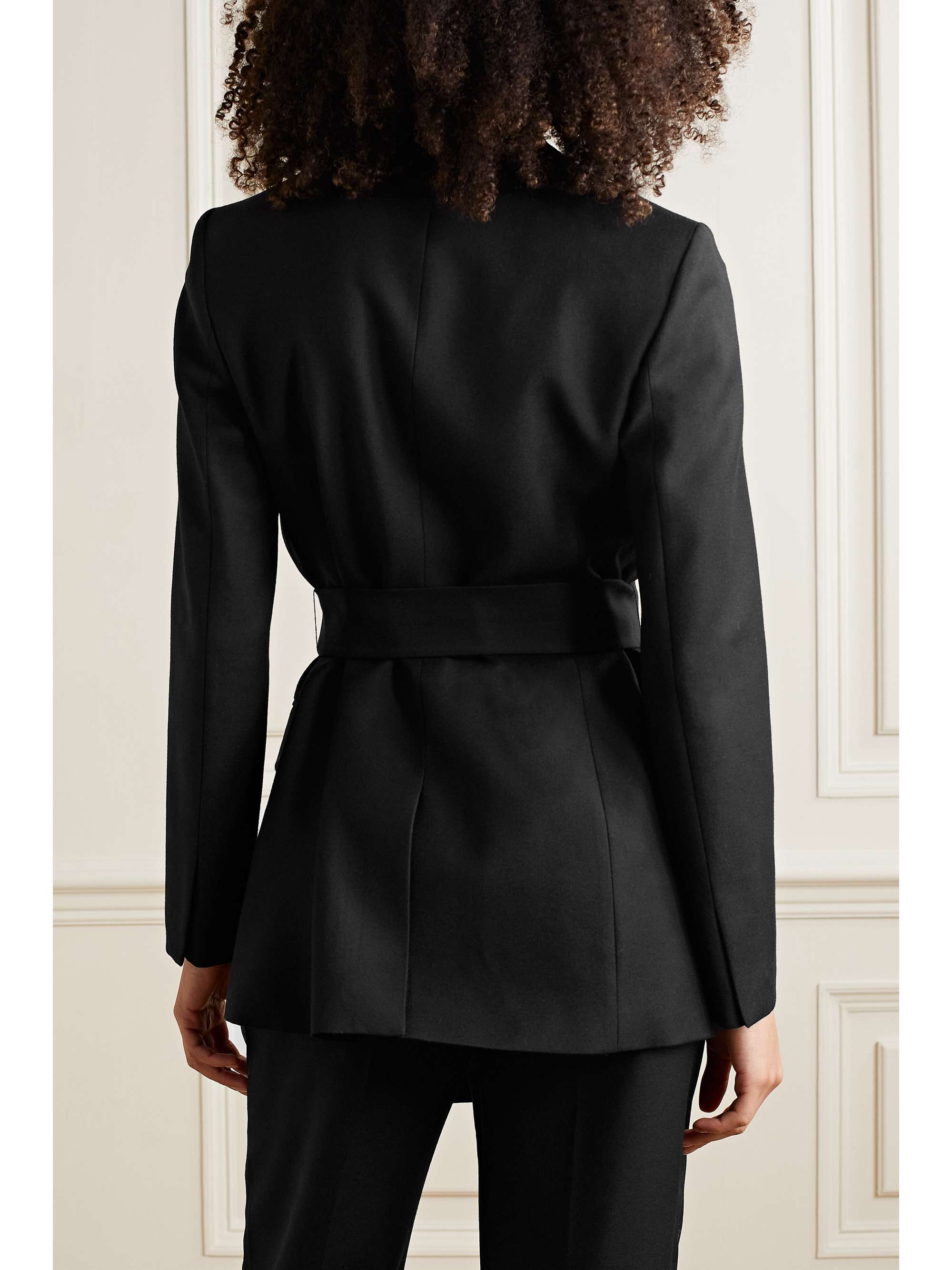 THEORY Belted wooltwill blazer NETAPORTER