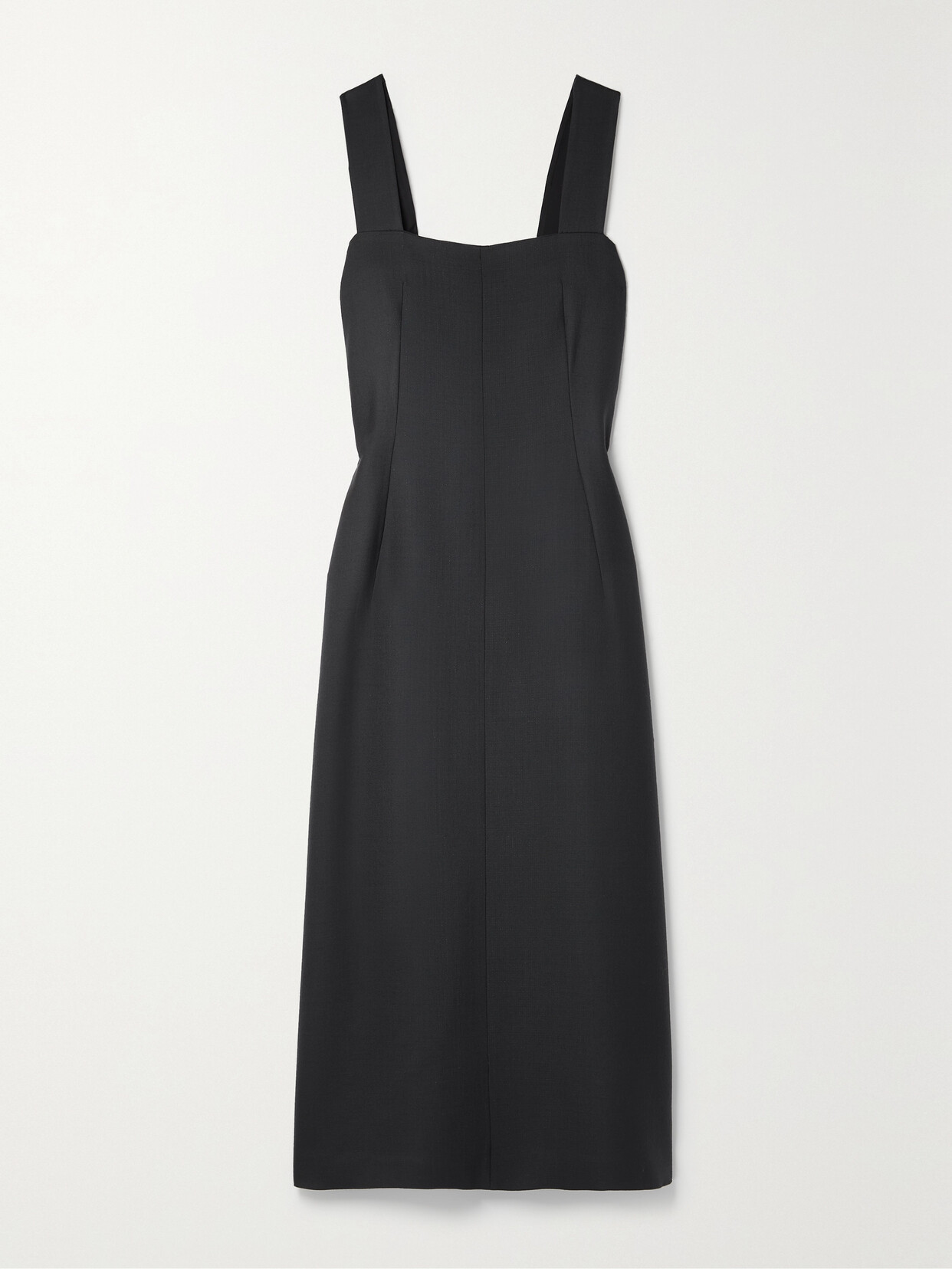 The Row Calali Wool And Silk-blend Maxi Dress In Grey
