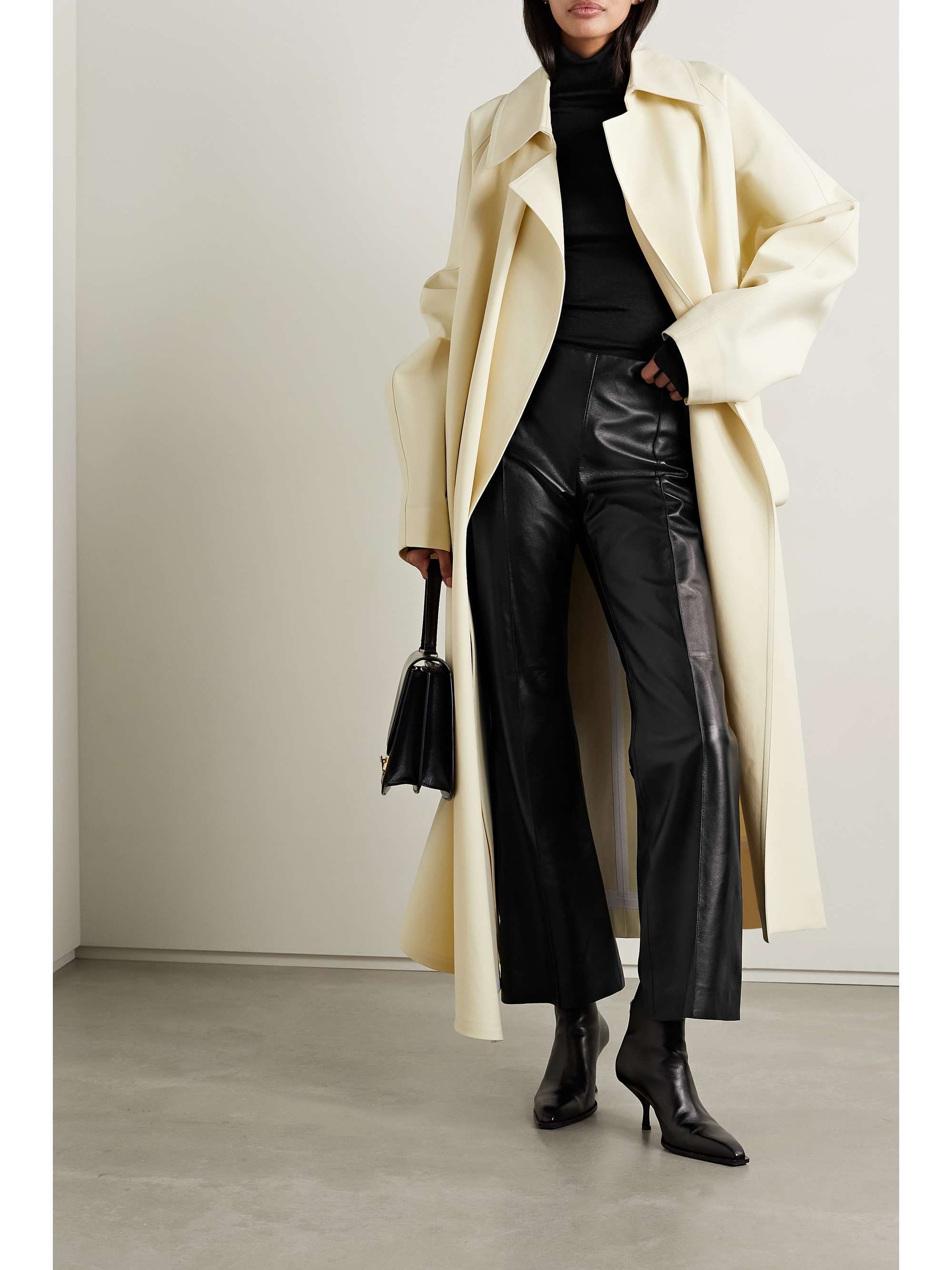 THE ROW Beck leather flared pants