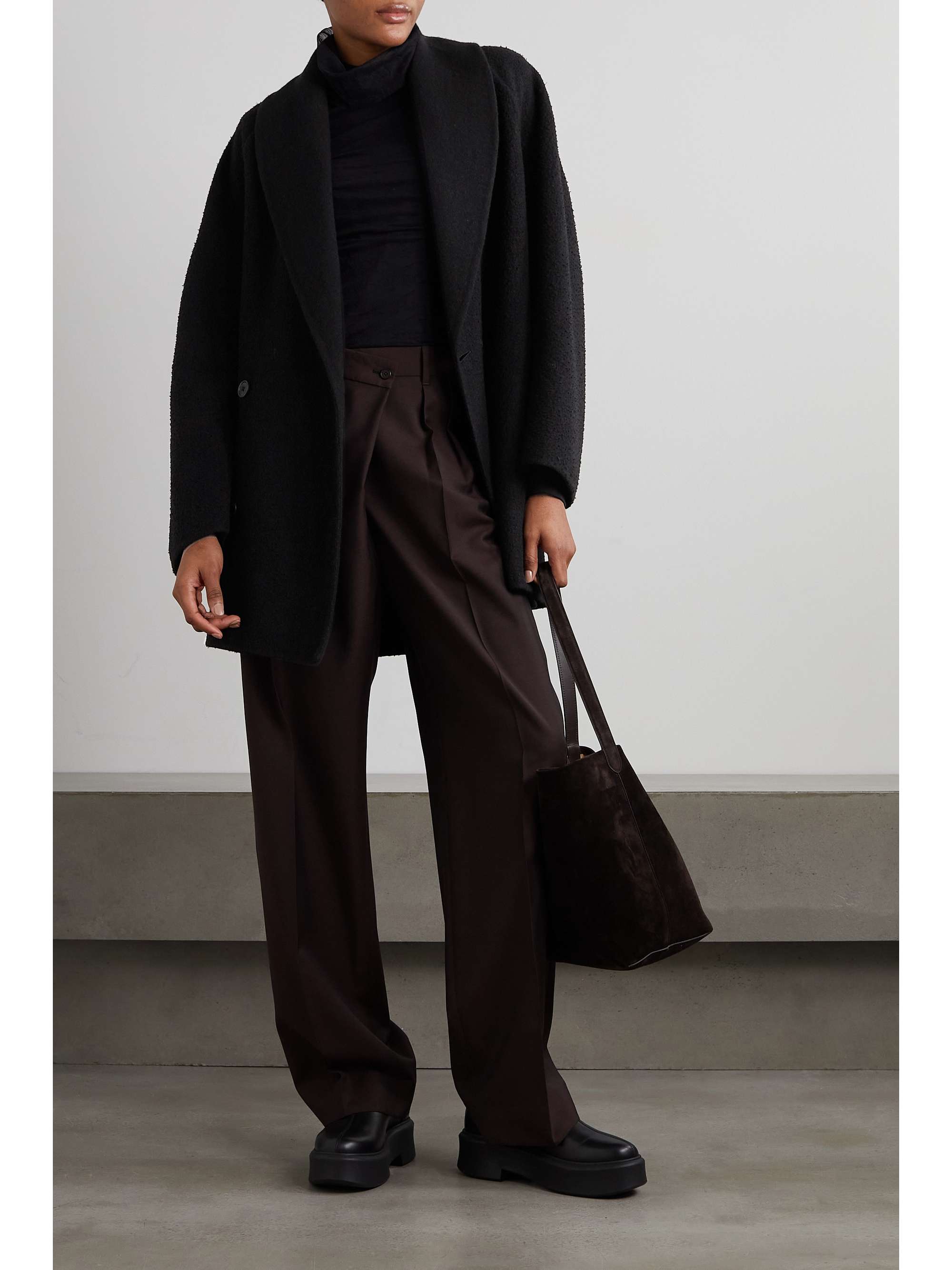 THE ROW Polli double-breasted wool-blend coat