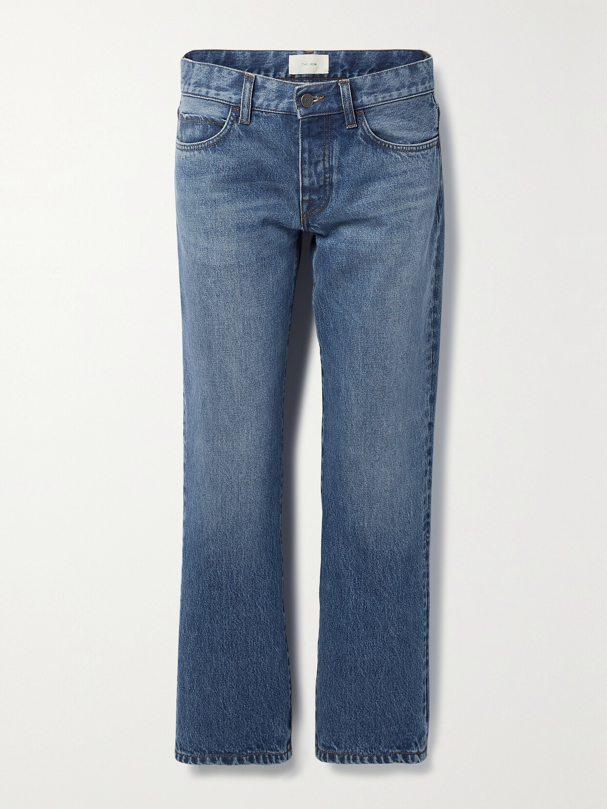 The Row Goldin Cropped Midrise Straightleg Jeans In Blue ModeSens