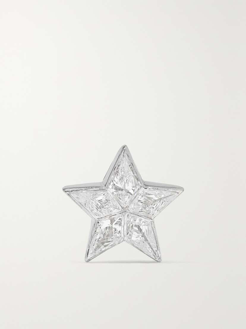 MARIA TASH 18-karat White Gold Diamond Single Earring