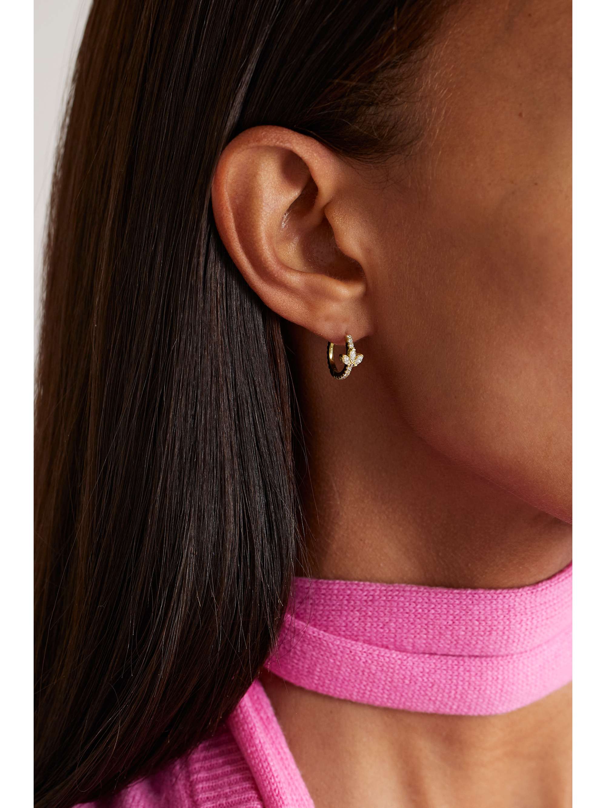 Lotus hoop earrings outlet