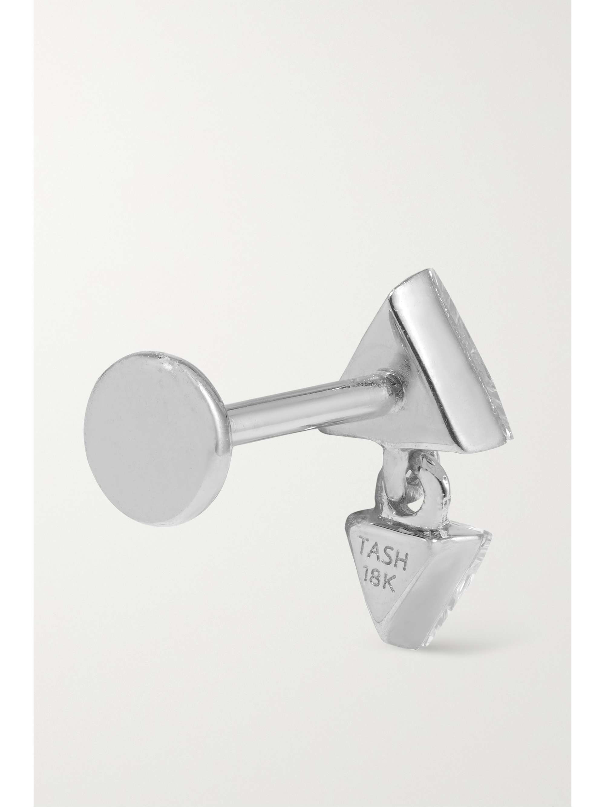 MARIA TASH 18-karat white gold diamond single earring